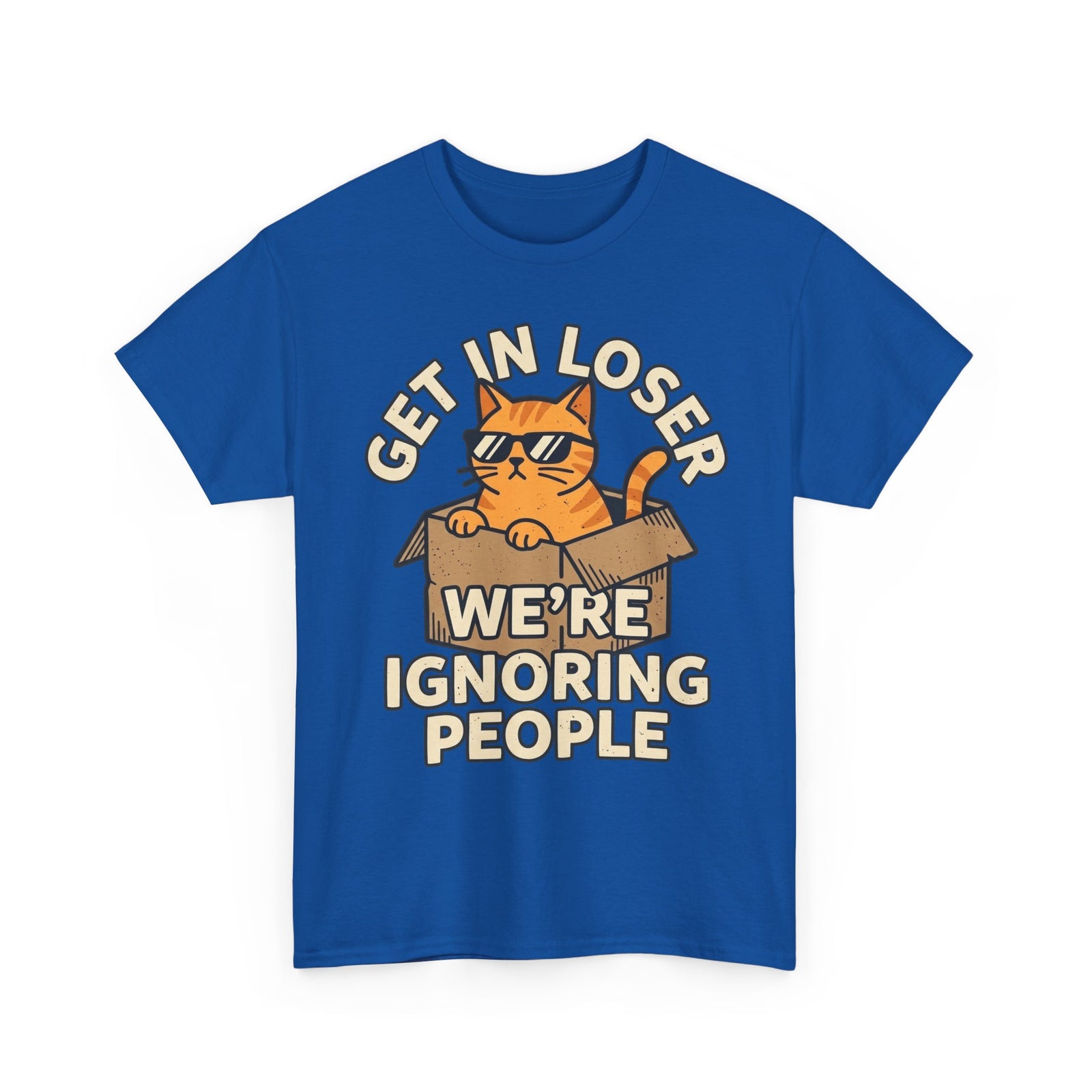Get In Loser, We're Ignoring People Funny Cat Graphic Tee