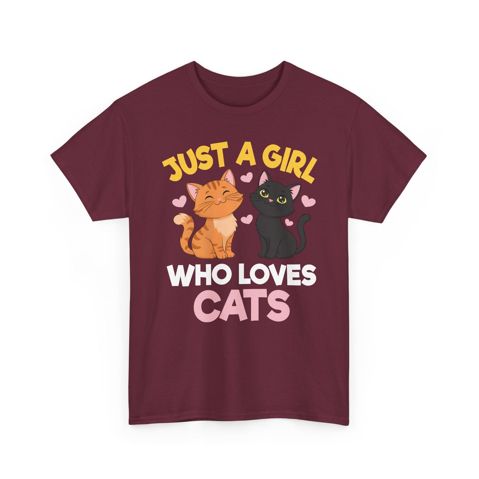 Just a Girl Who Loves Cats T-Shirt — Cute Cat Lover Tee