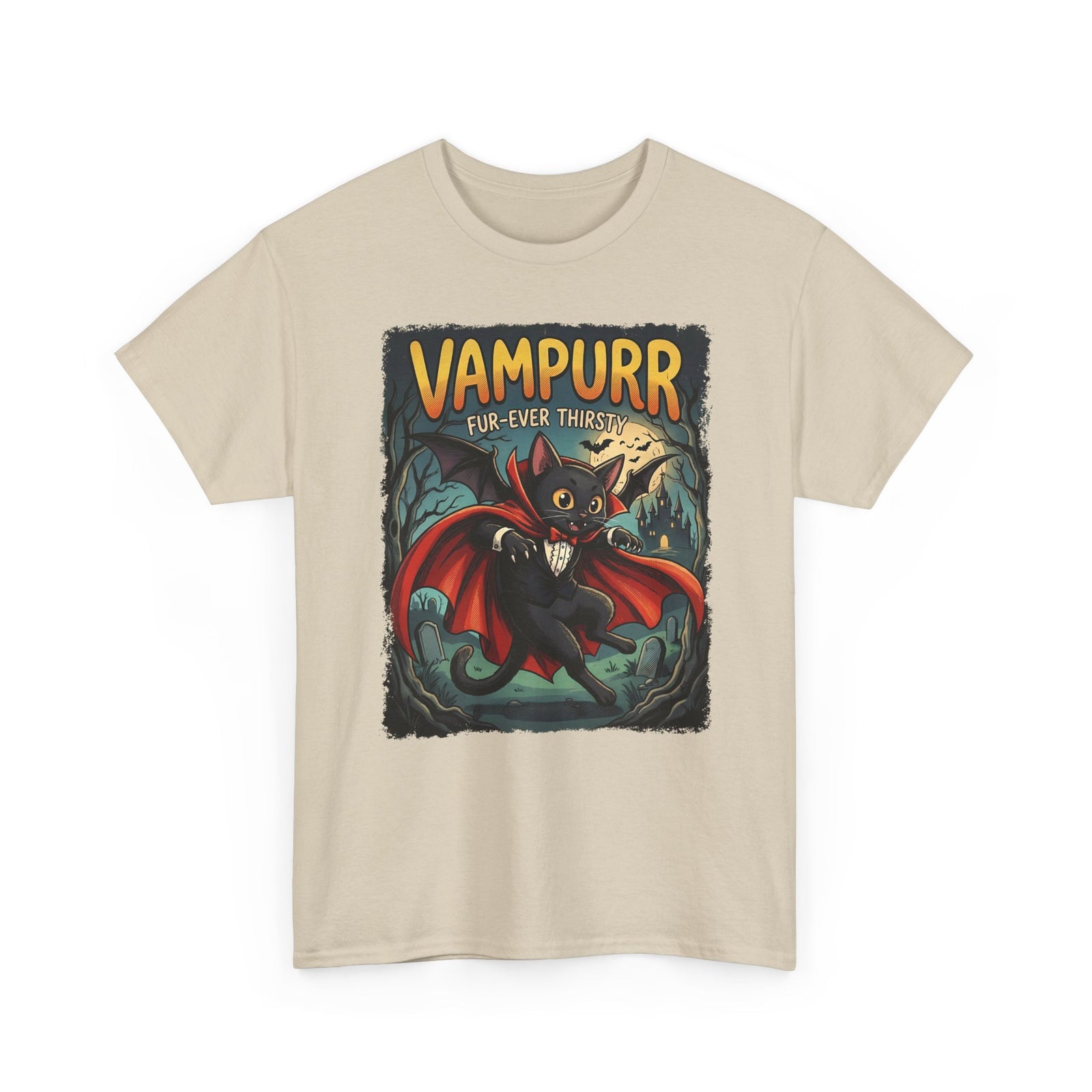 Vampurr 'Fur-ever Thirsty' Cat Vampire T-Shirt
