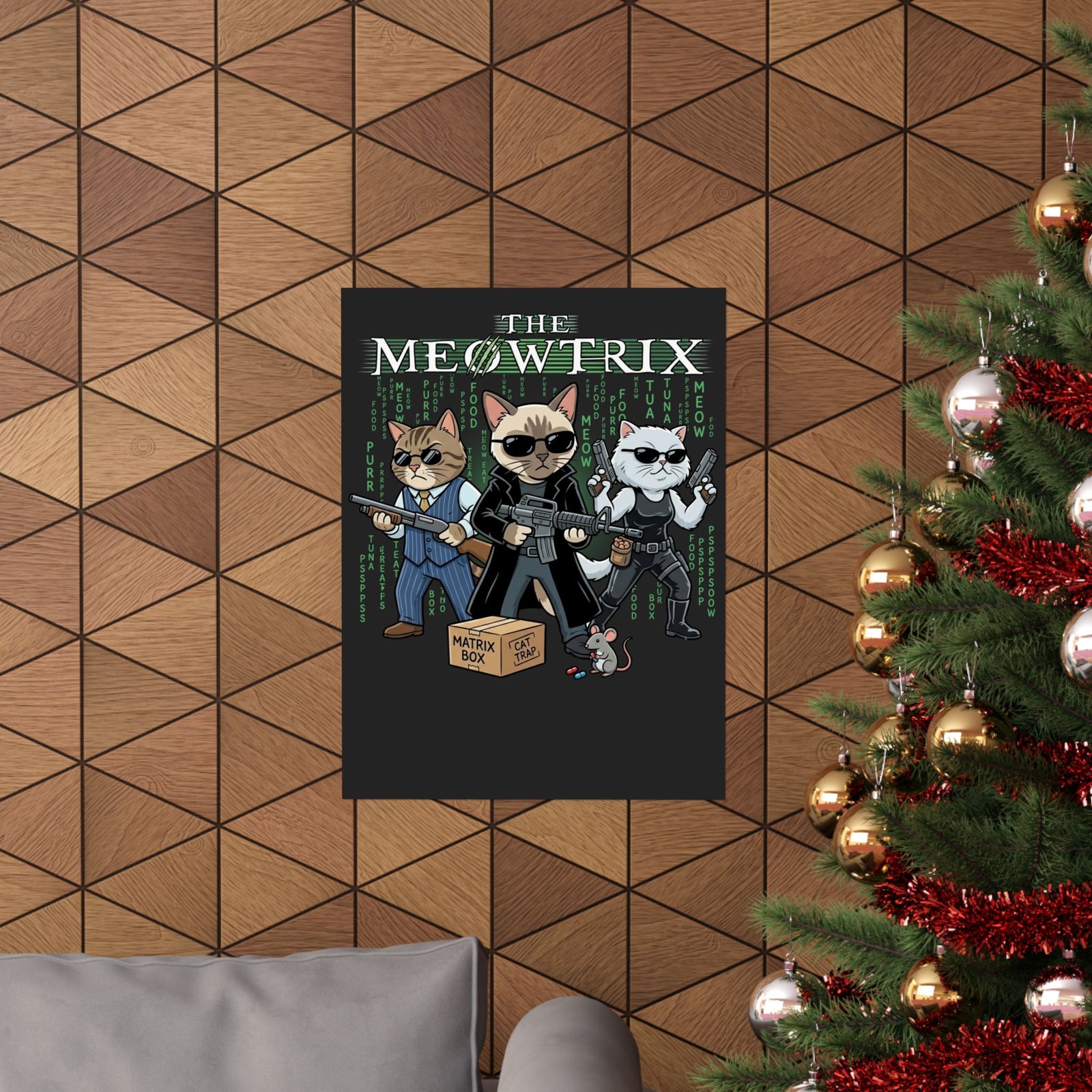 The Meowtrix Cat Movie Parody Poster