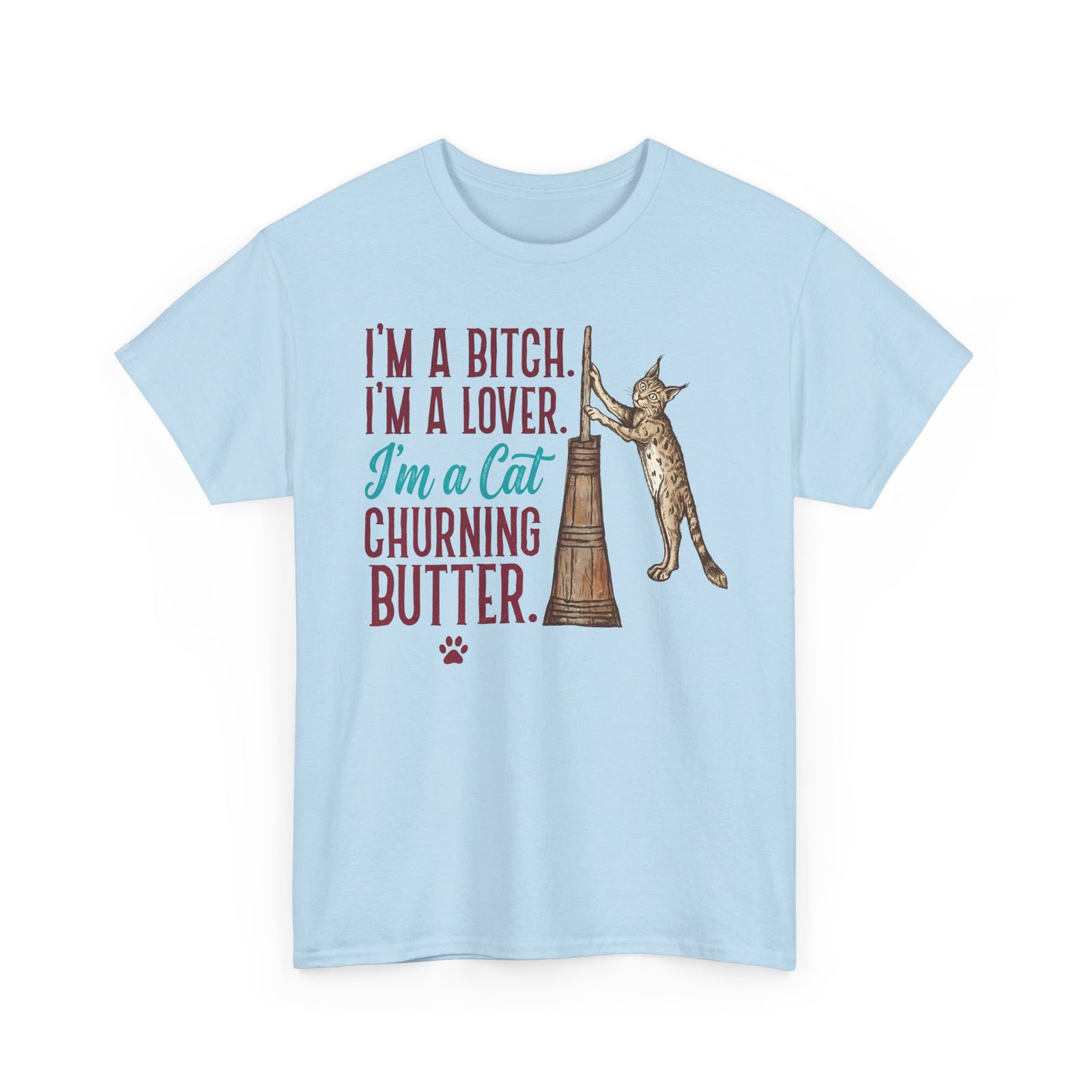 “I'm a Cat Churning Butter” T-Shirt — Funny Whimsical Cat Tee