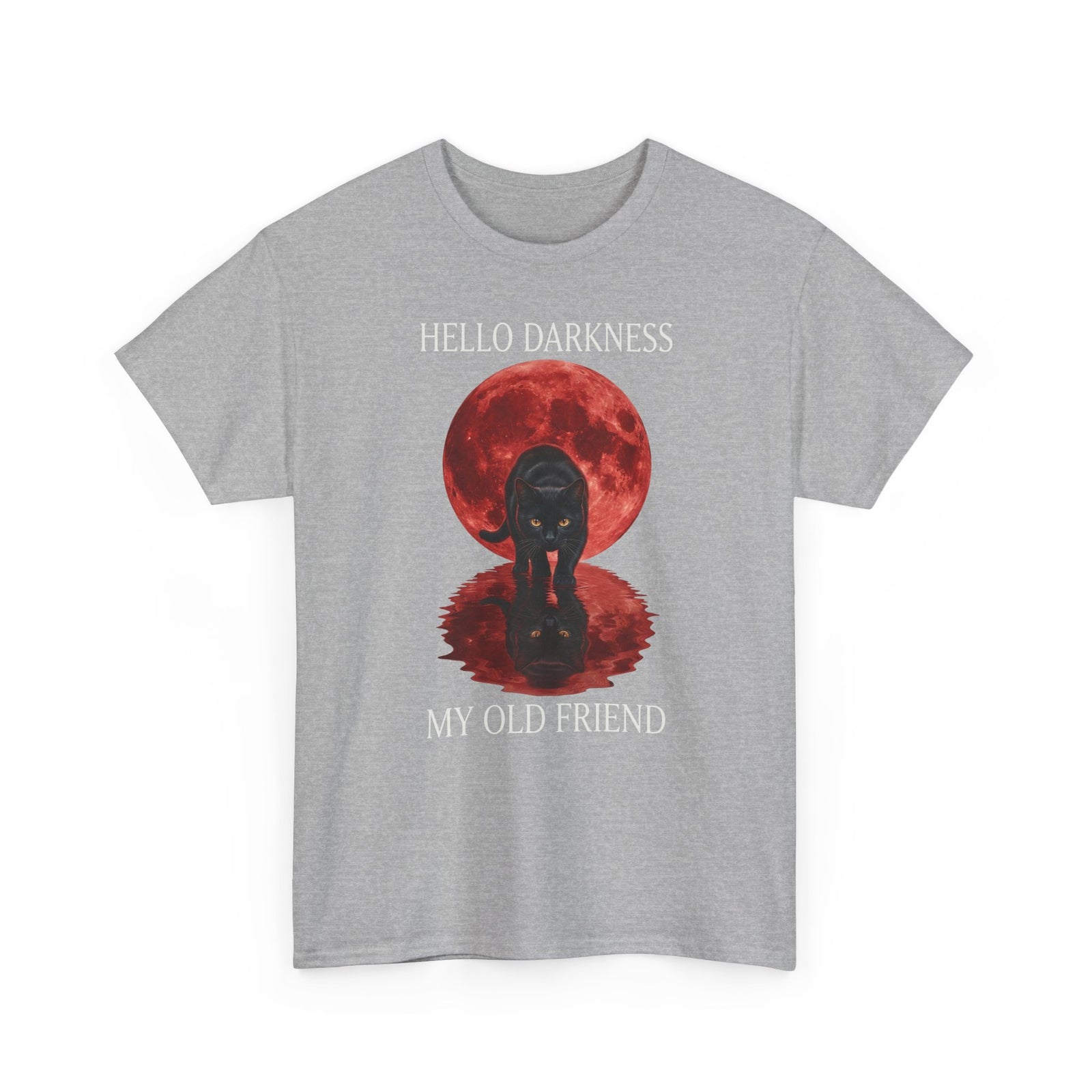 Hello Darkness My Old Friend Black Cat T-Shirt