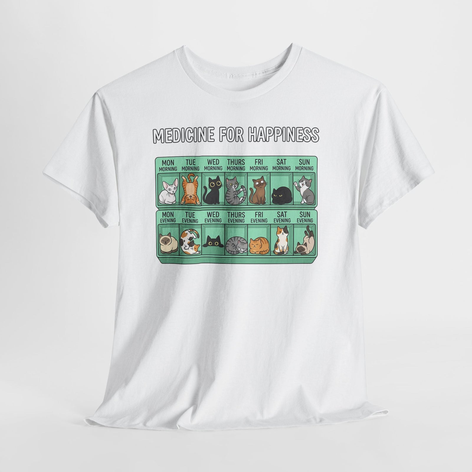 Medicine For Happiness Cat T-Shirt