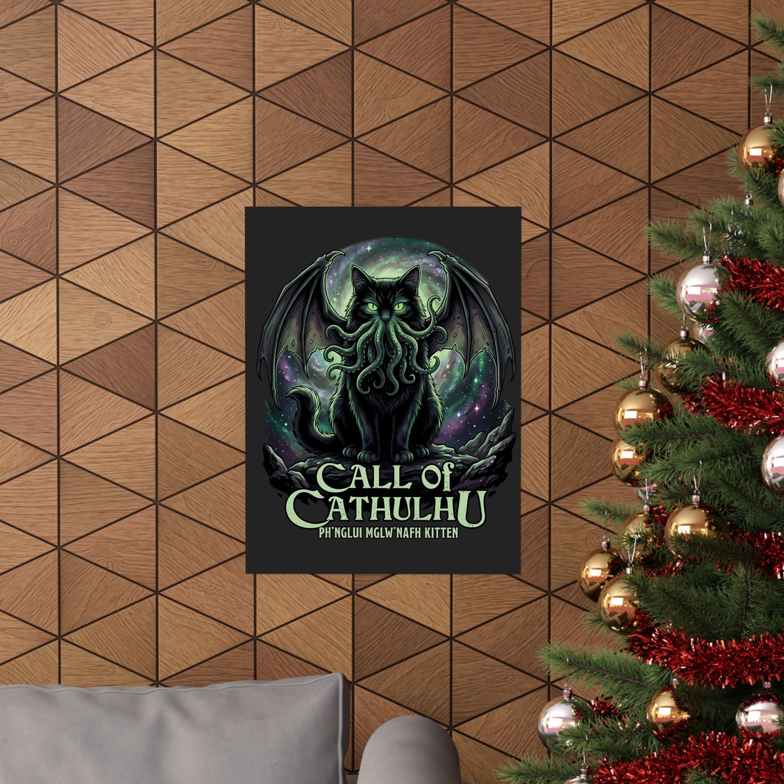 Cathulhu Poster — Cute Cthulhu Cat Graphic Poster