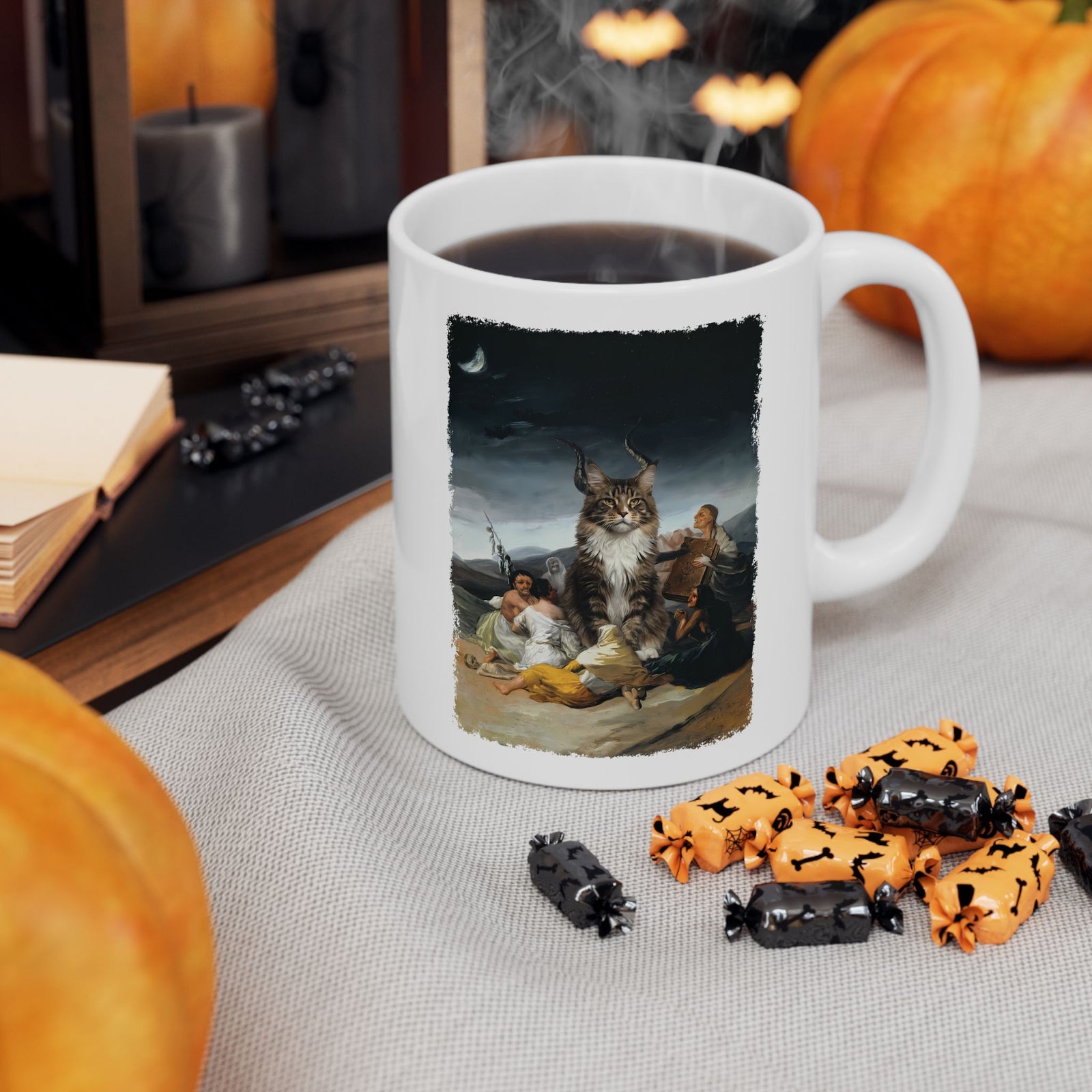 The Great Cat Ceramic Mug — Bold Vintage Cat Graphic Mug