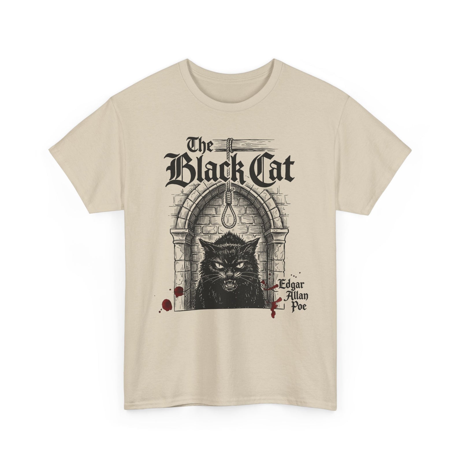 The Black Cat Poe T-Shirt — Gothic Edgar Allan Poe Cat Tee