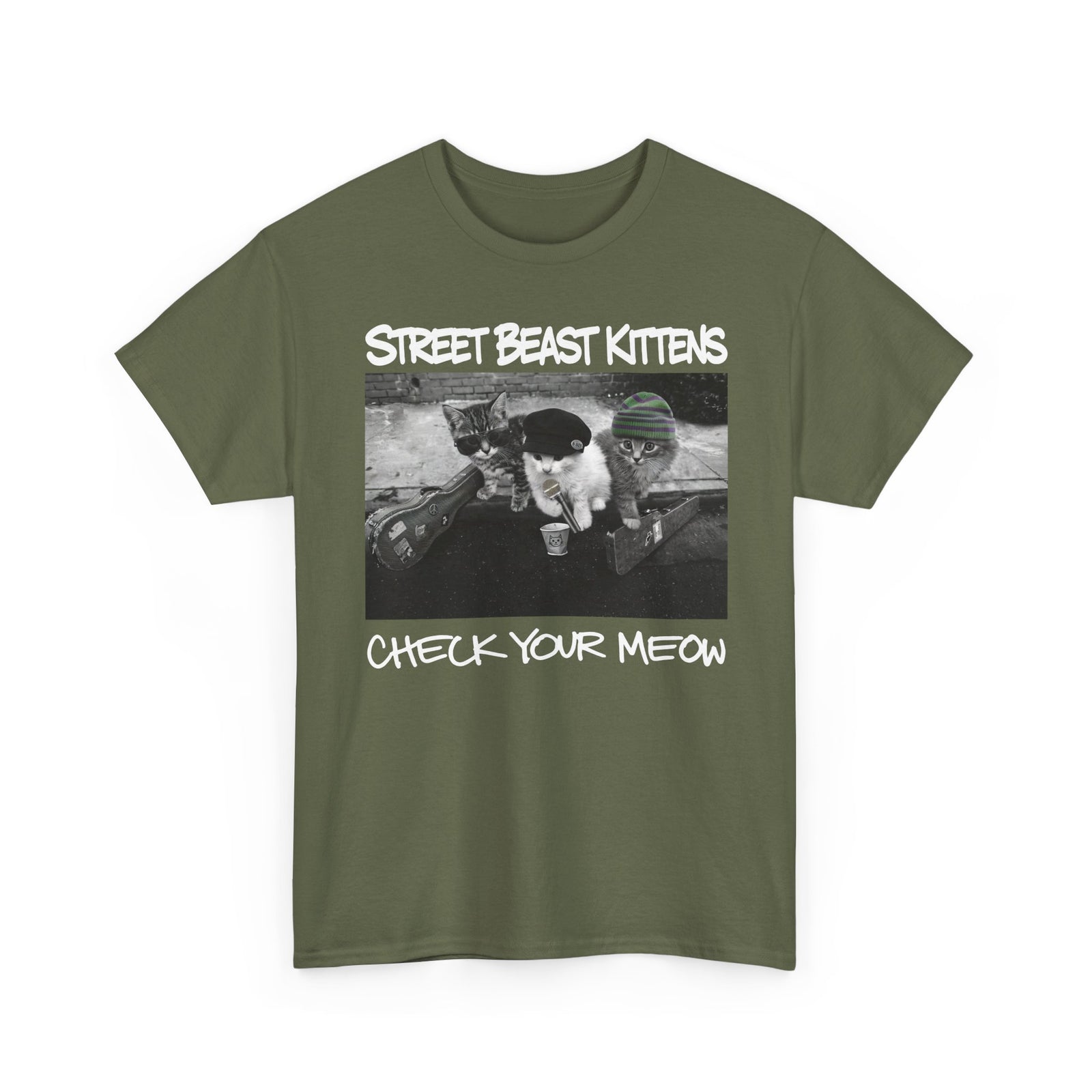 Street Beast Kittens "Check Your Meow" T-Shirt