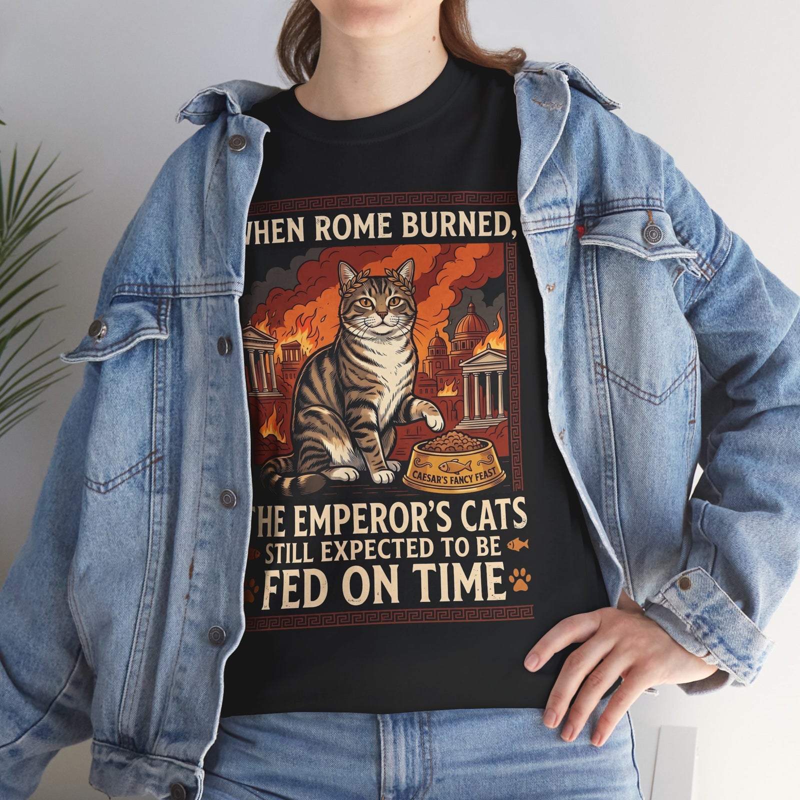 Ancient Roman 'Caesar' Cat Lover Tee