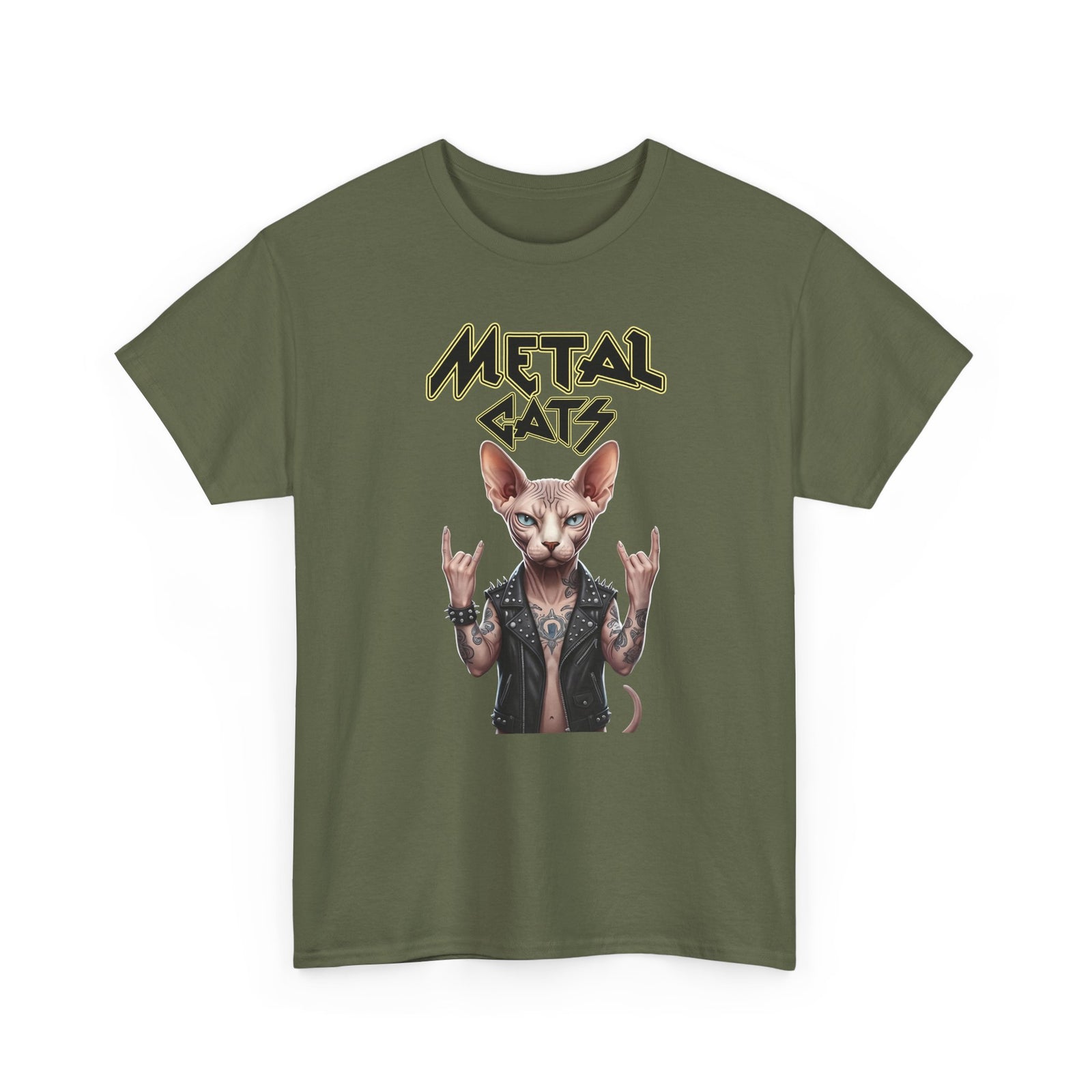 Metal Cats T-Shirt — Heavy Metal Cat Graphic Tee