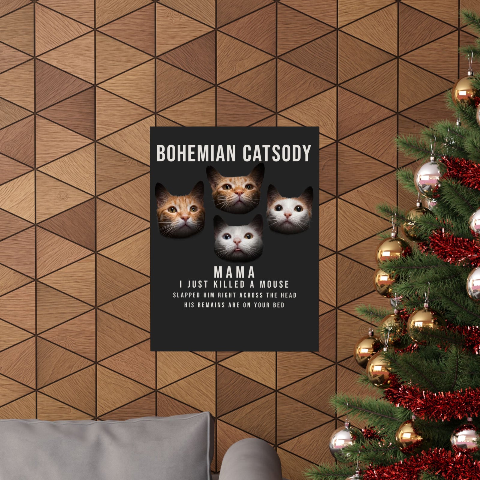 Bohemian Catsody Poster — Boho Cat Graphic Poster