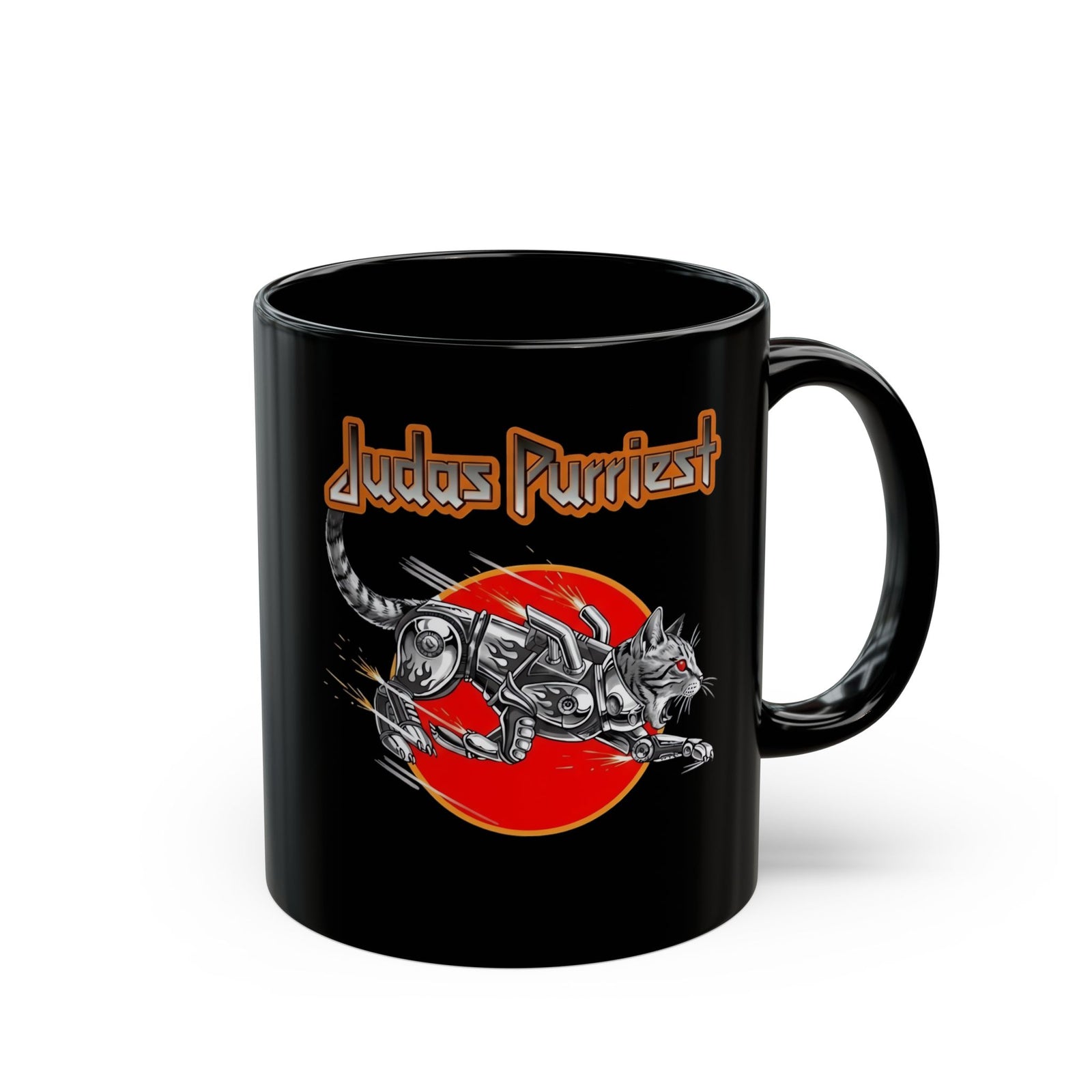 Judas Purriest Cat Graphic Mug