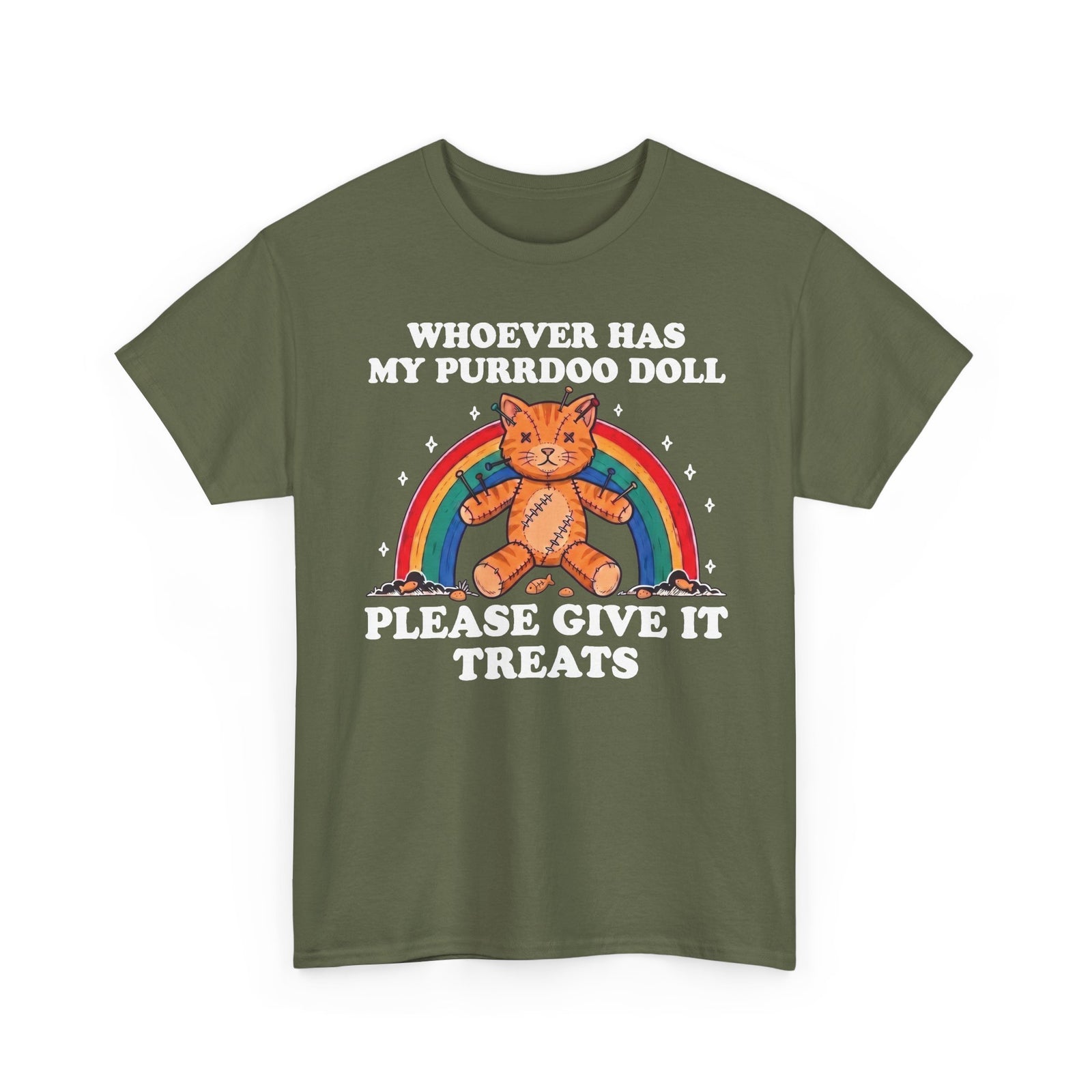Whoever Has My Purrdoo Doll Please Give It Treats Shirt — Funny Cat Voodoo T-Shirt