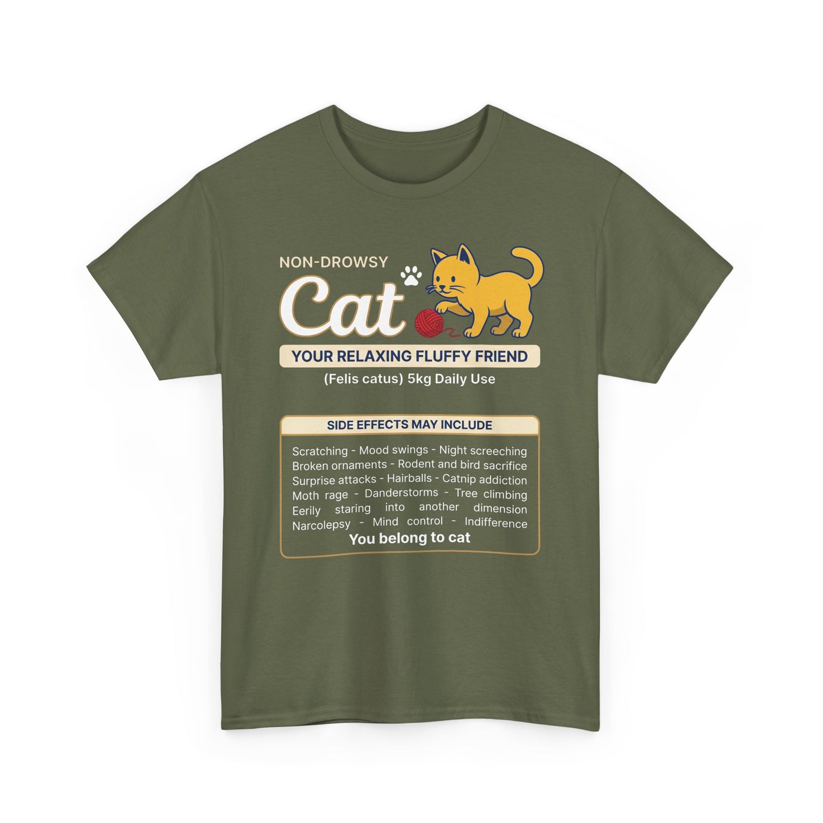 Non-Drowsy Cat Funny Prescription Graphic Tee