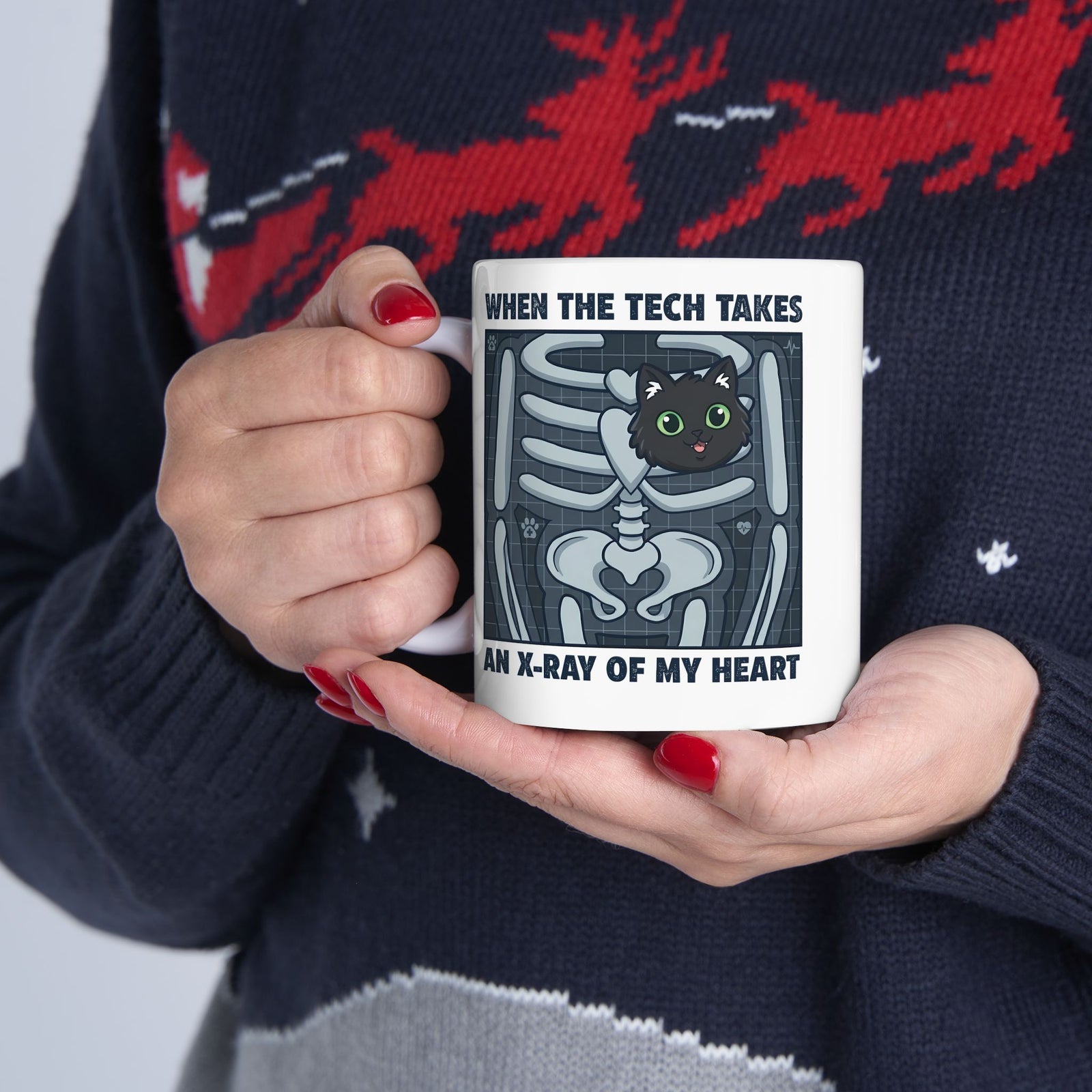 MY HEART IS 100% CAT Ceramic Mug — Cat Lover Mug
