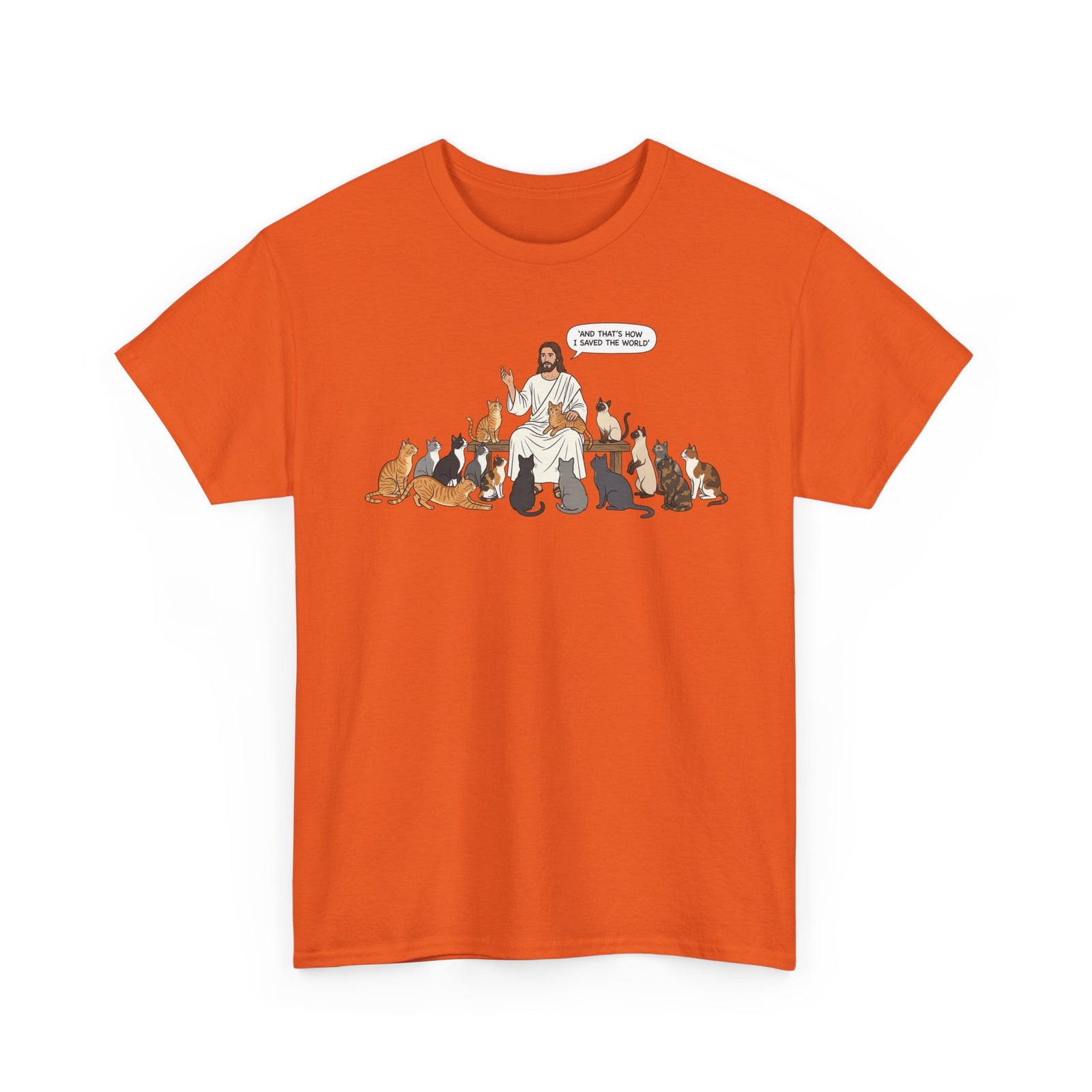 Cats & Jesus T-Shirt — Faith + Feline Graphic Tee