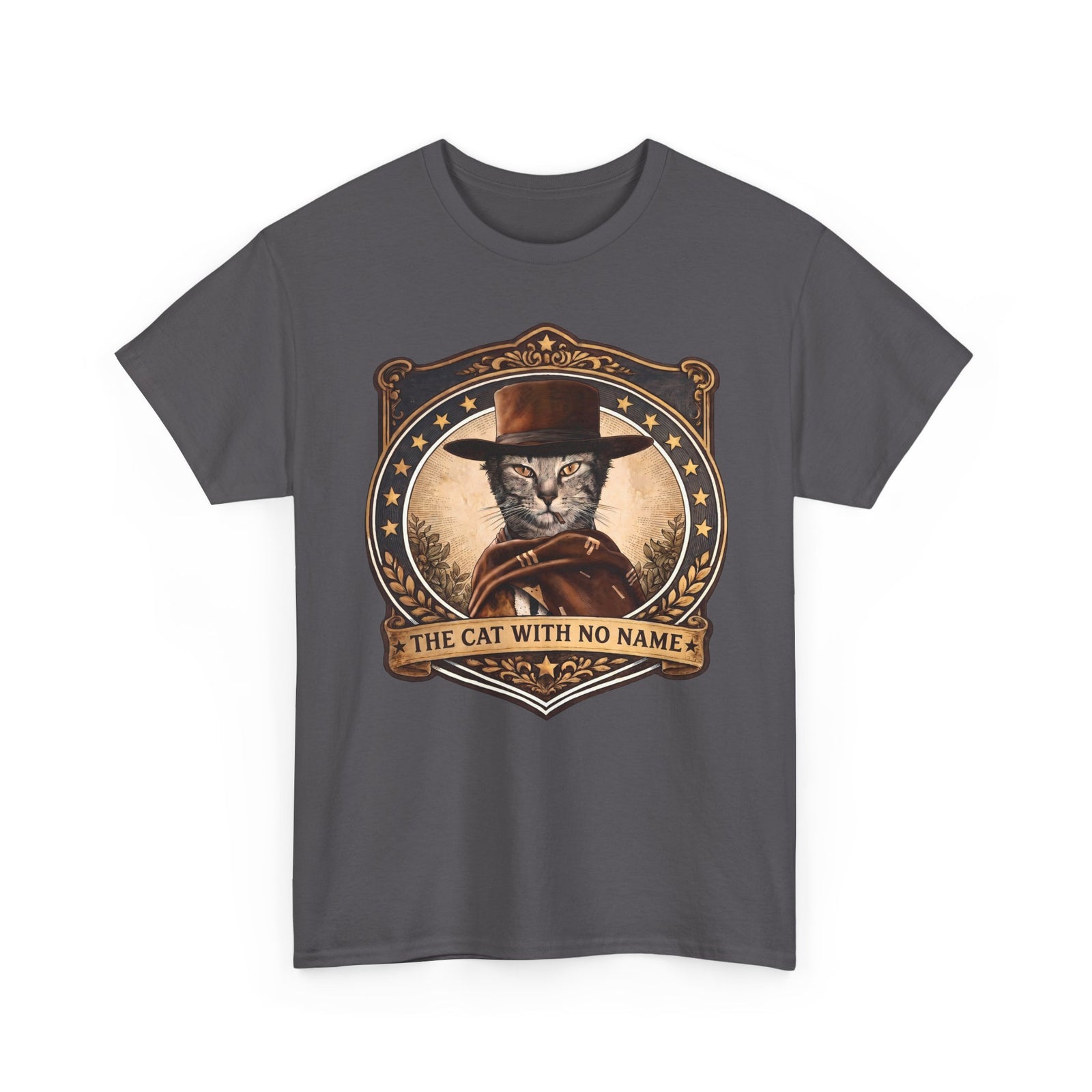 The Cat With No Name T-Shirt — Western Cowboy Cat Parody Tee