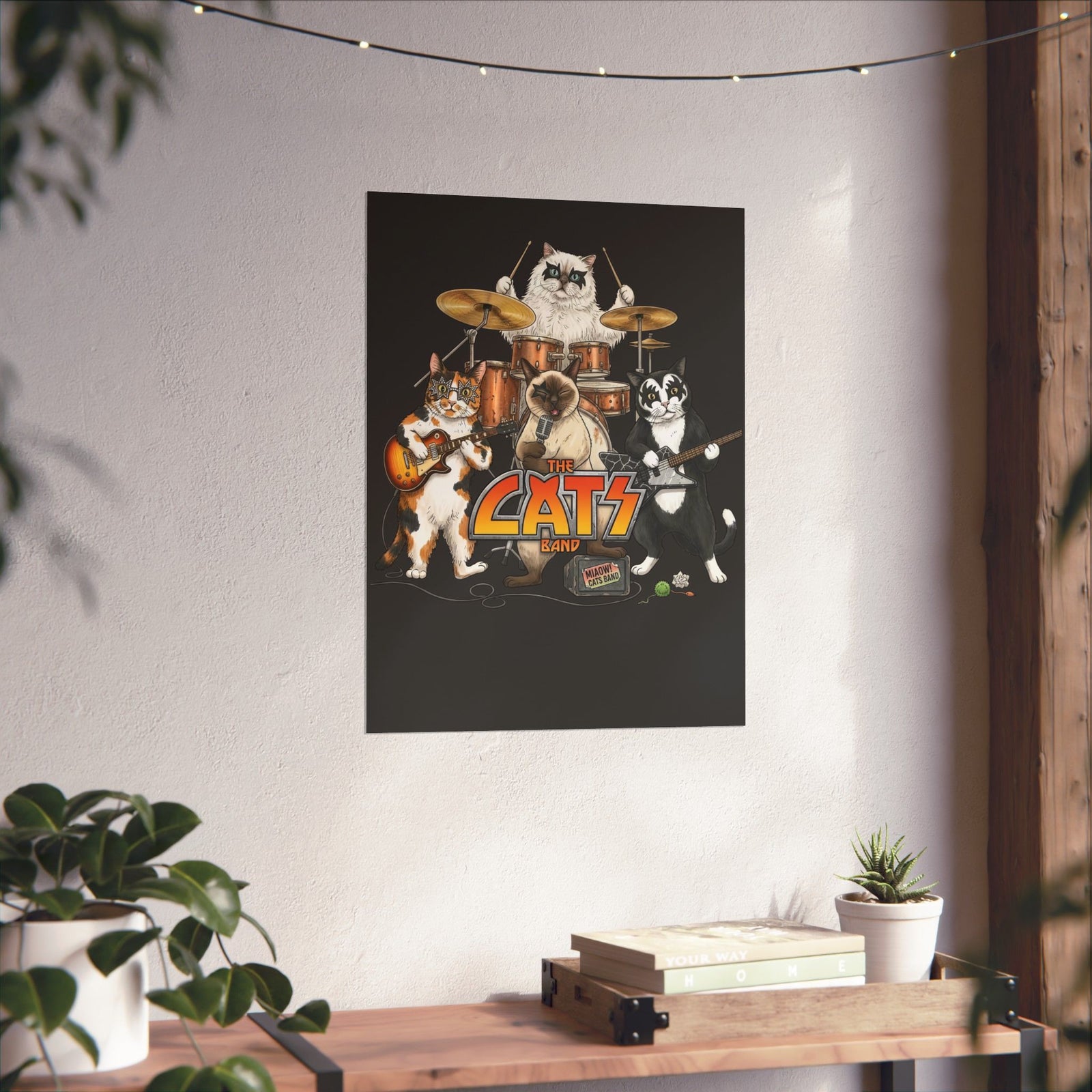 The Cats Band Poster — Retro Cat Band Graphic Poster