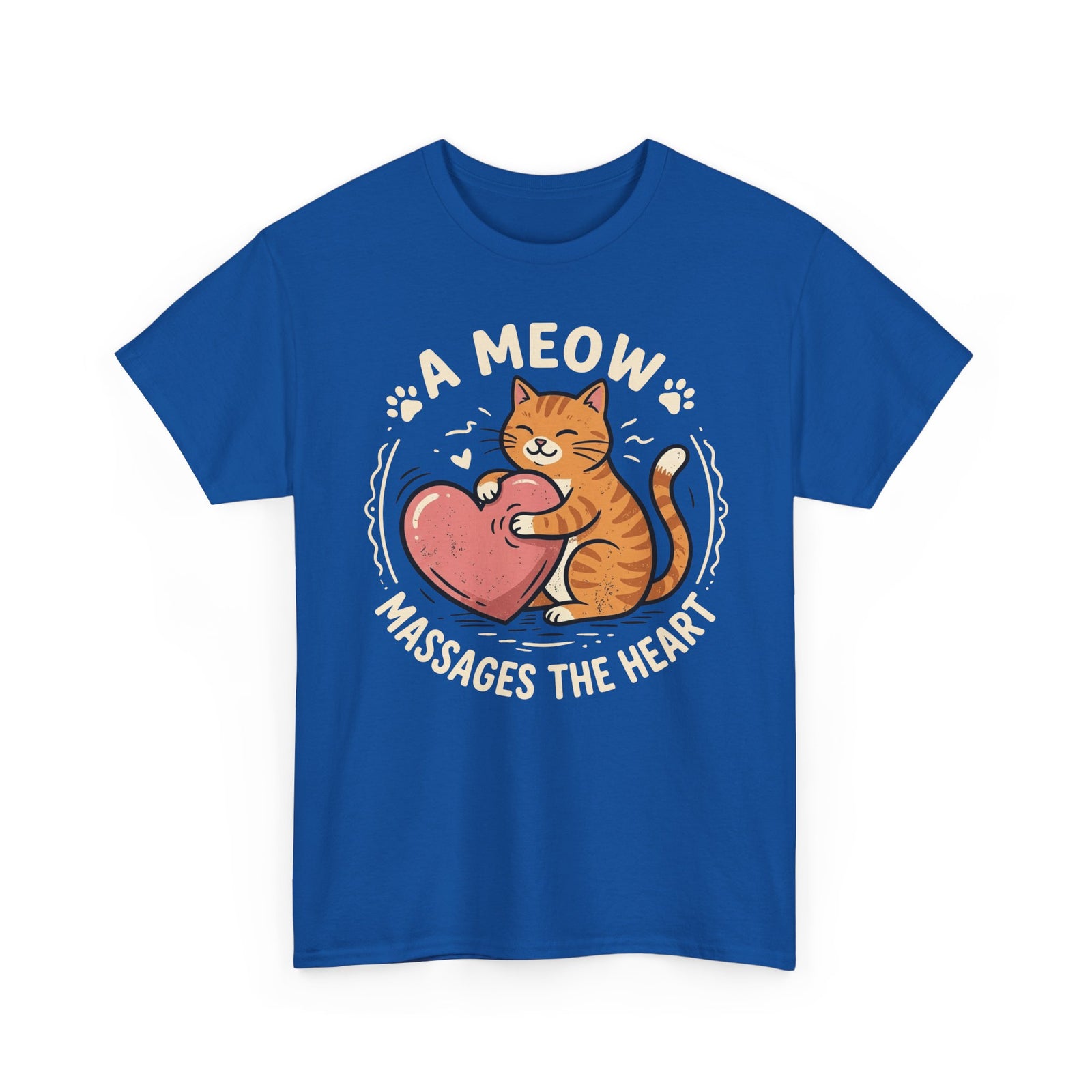 'A Meow Massages The Heart' Cat T-Shirt