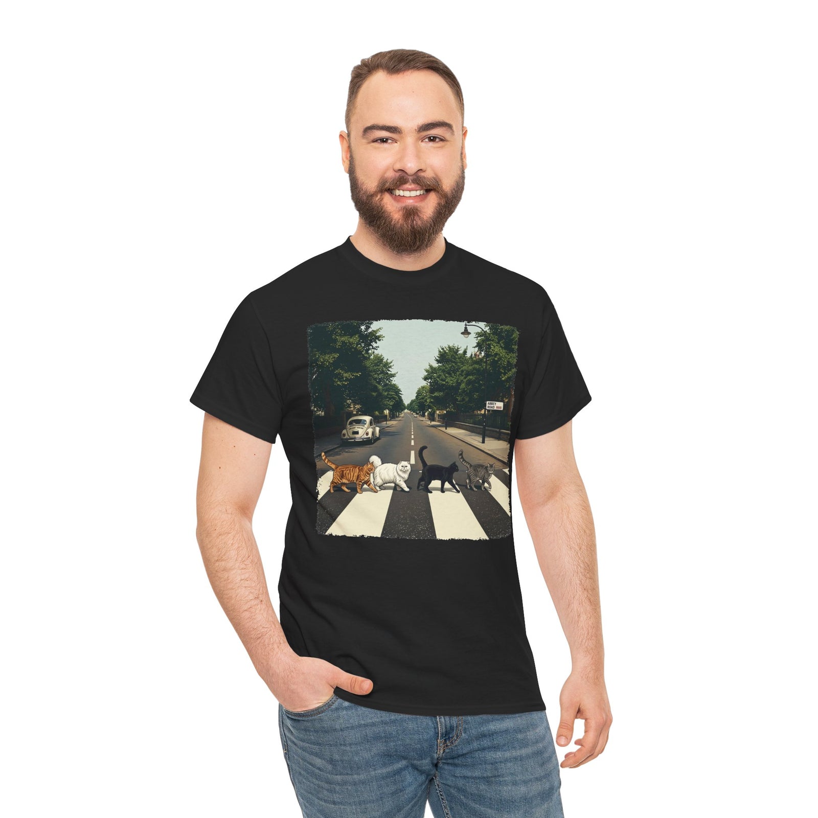 Cat Crossing Graphic Tee