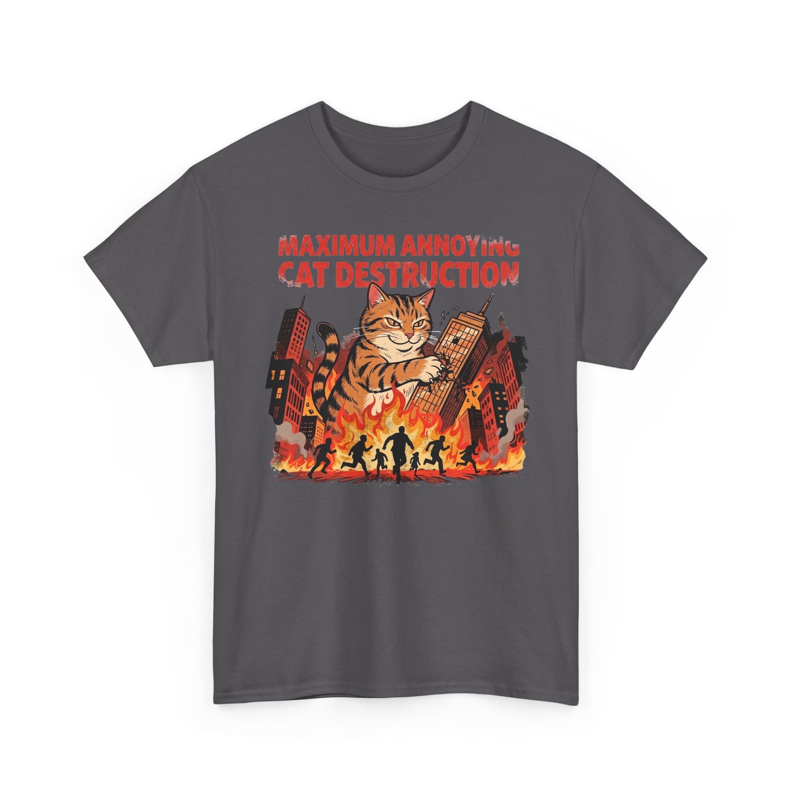 Cat Destruction Tee — 'Maximum Annoyance: Cat Destruction' Retro Apocalyptic Cat Graphic T‑Shirt