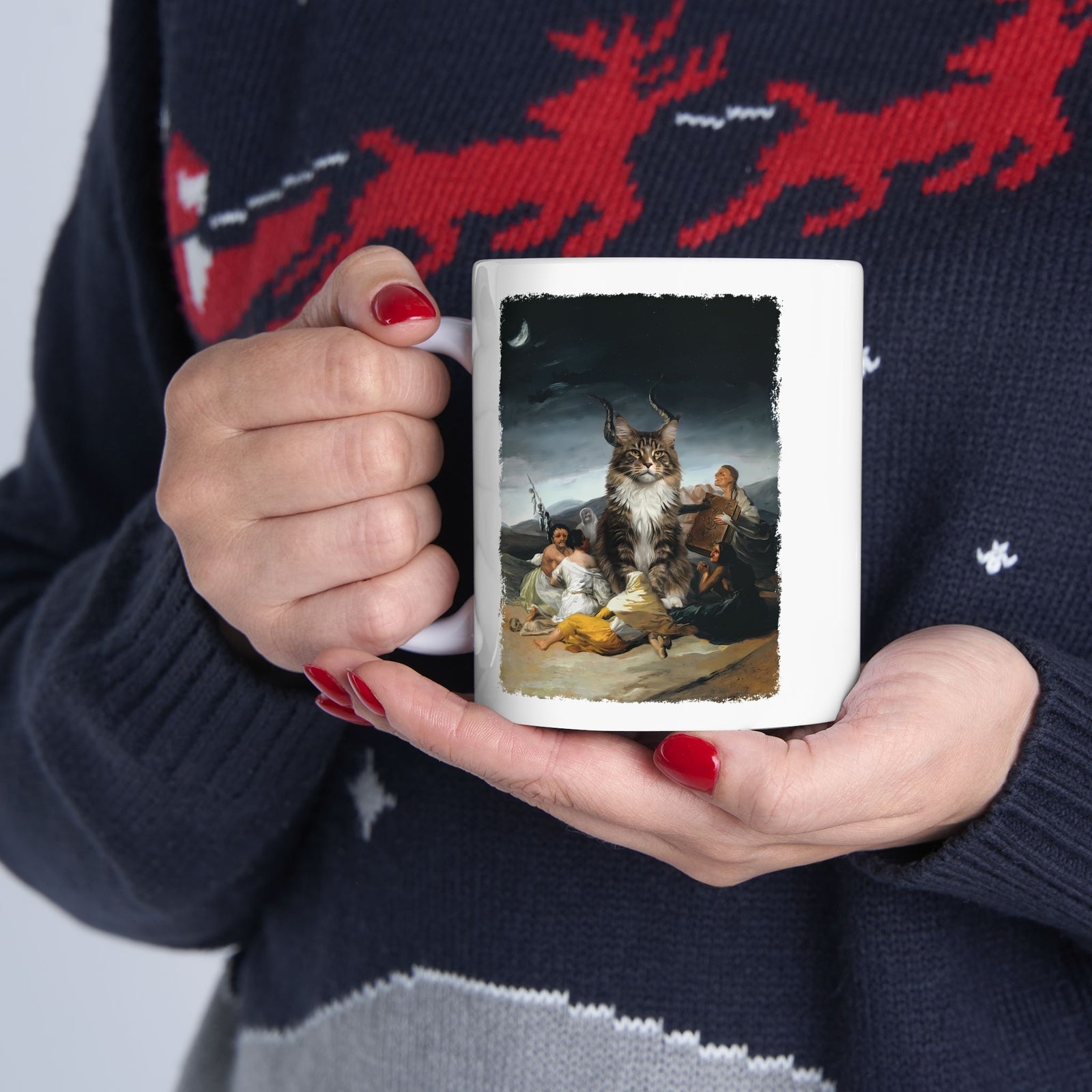 The Great Cat Ceramic Mug — Bold Vintage Cat Graphic Mug