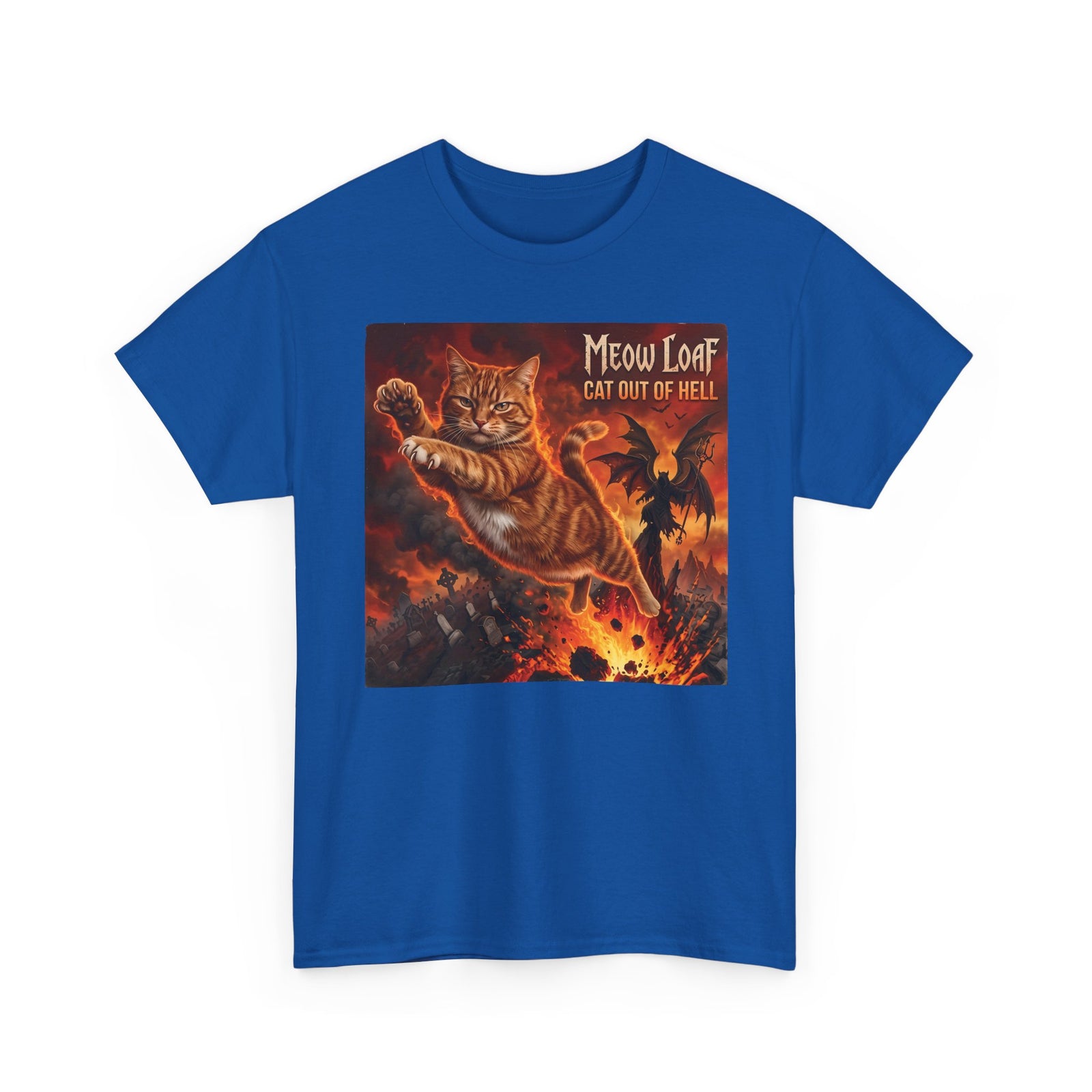 Meow Loaf Cat Out of Hell T-Shirt — Funny Gothic Cat Tee