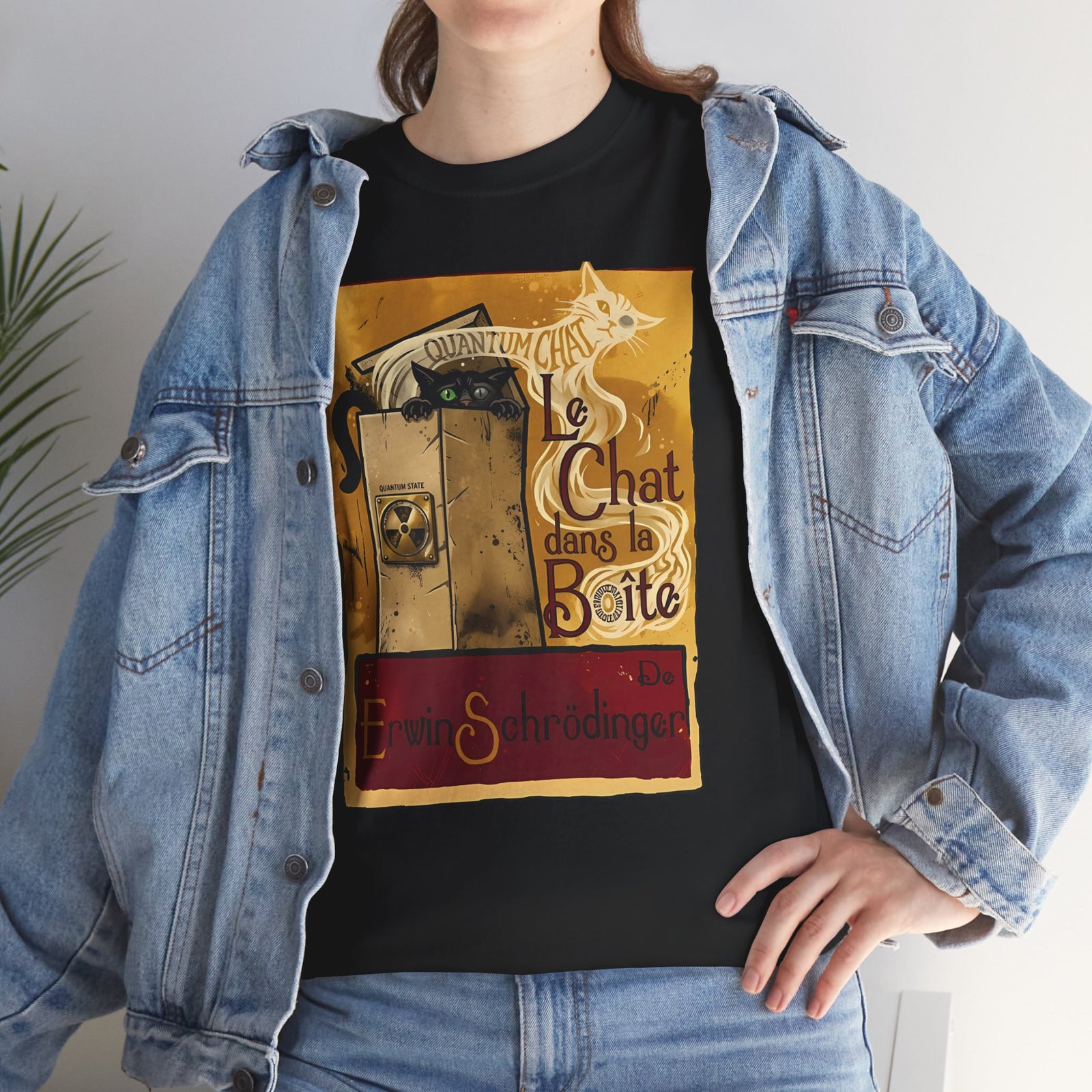 Le Chat dans la Boite Cat T-Shirt — Cute French Cat Graphic Tee