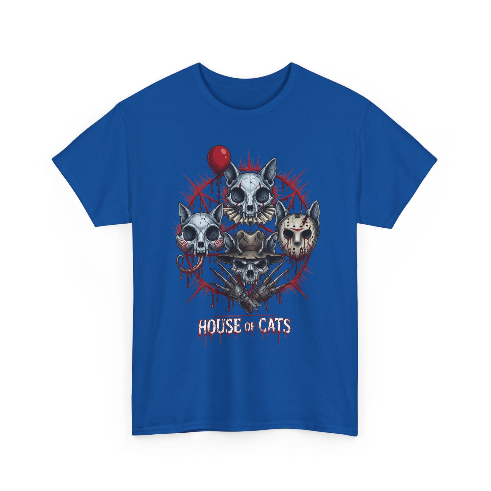 House Of Cats Horror Movie T-Shirt — Slashers Cat Skull Graphic Tee