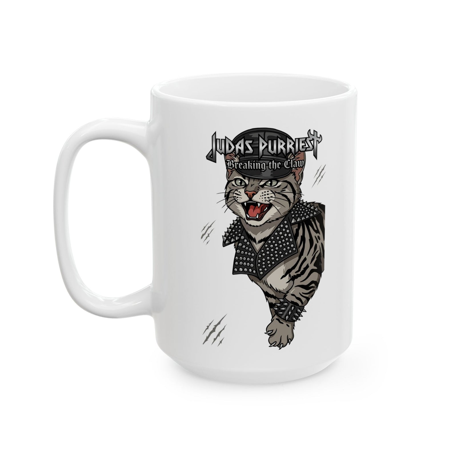 Judas Purriest 'Breaking the Claw' Ceramic Mug
