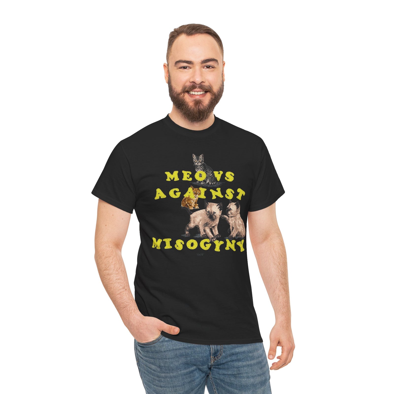 Meows Against Misogyny T-Shirt — Feminist Cat Graphic Tee
