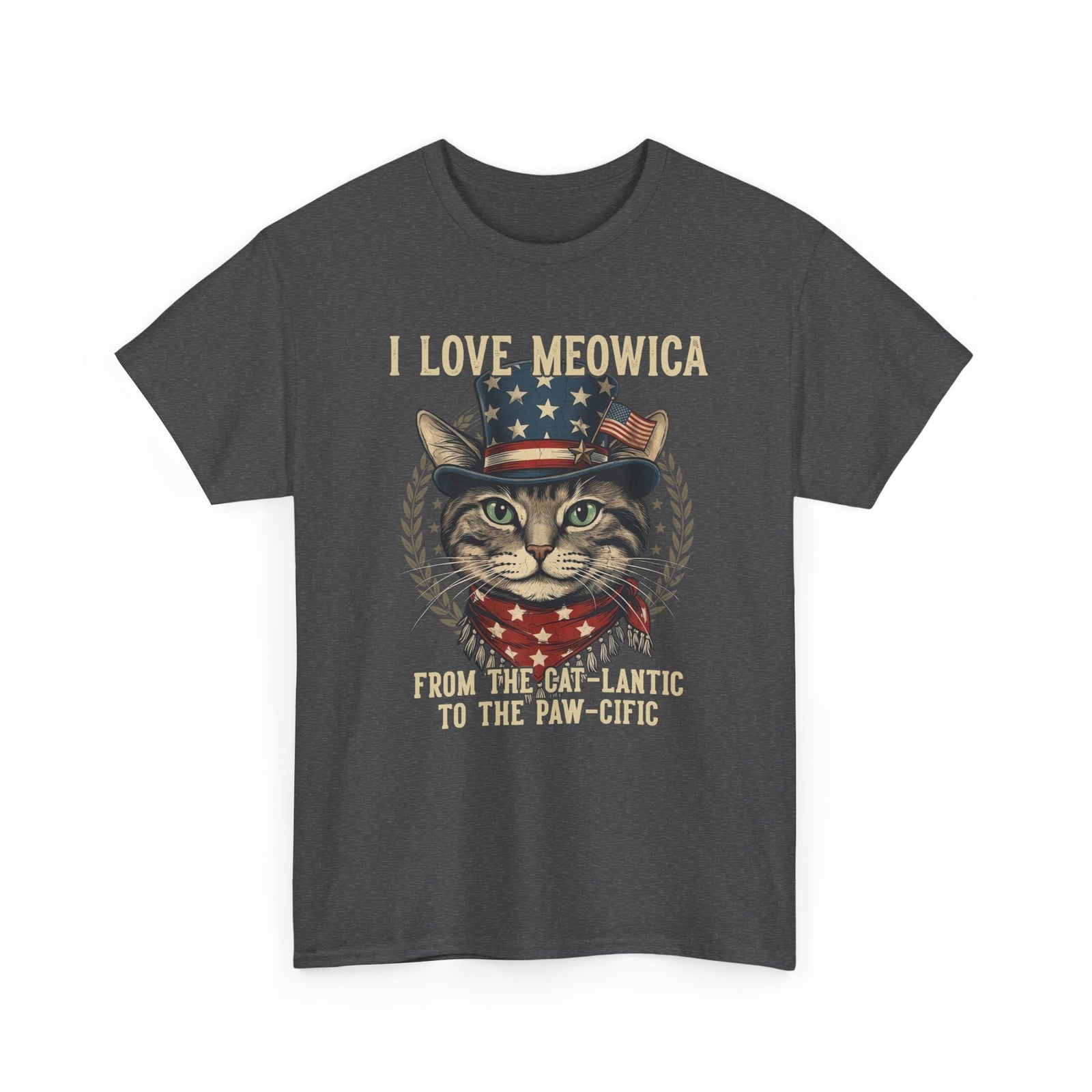 I Love MEOWICA Cat T-Shirt — From the Cat-lantic to the Paw-cific