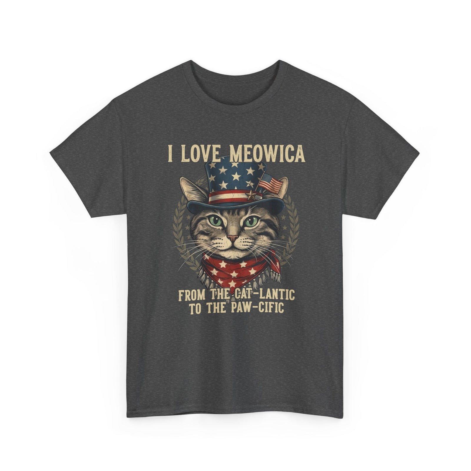 I Love MEOWICA Cat T-Shirt — From the Cat-lantic to the Paw-cific
