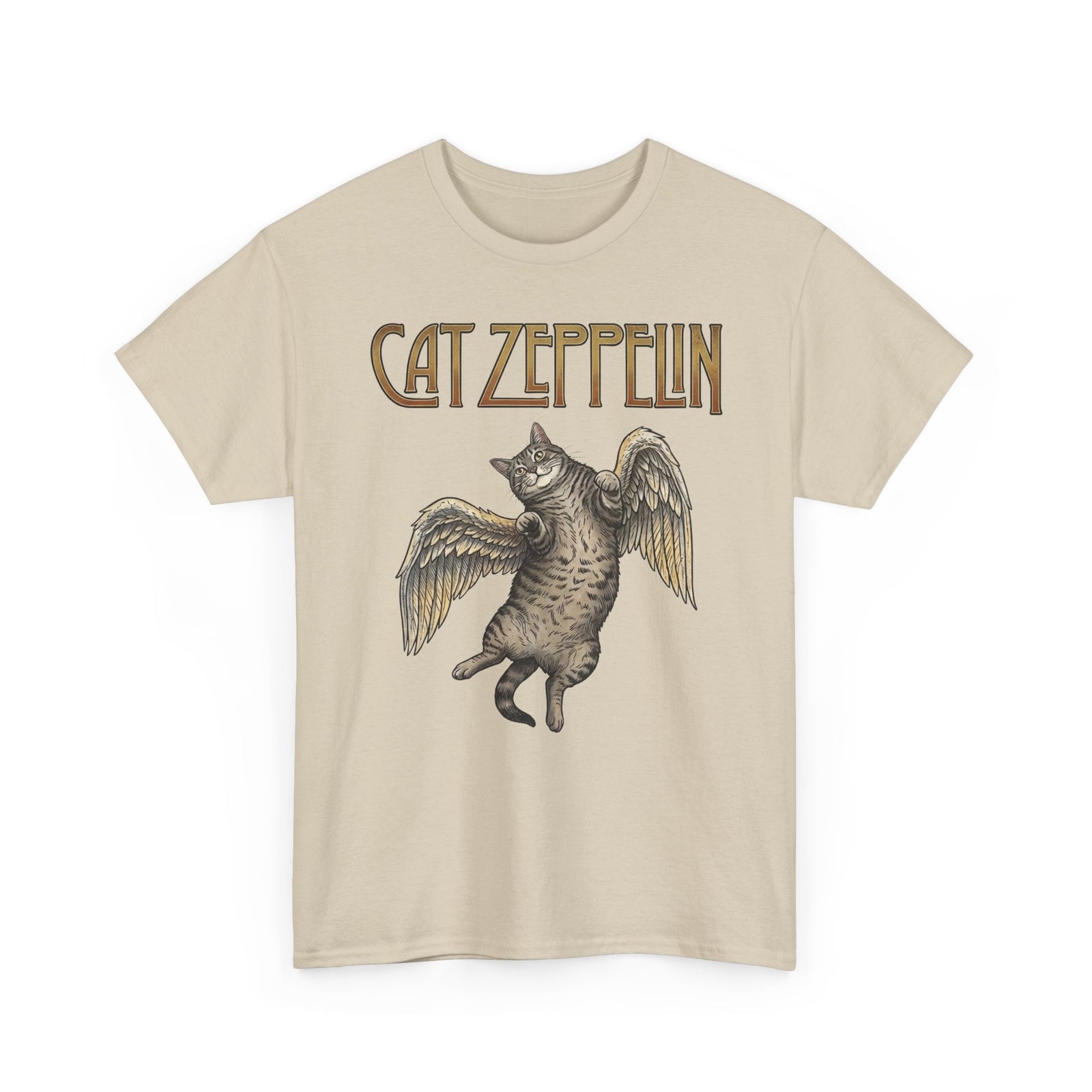Cat-Zeppelin T-Shirt — Whimsical Cat Airship Design