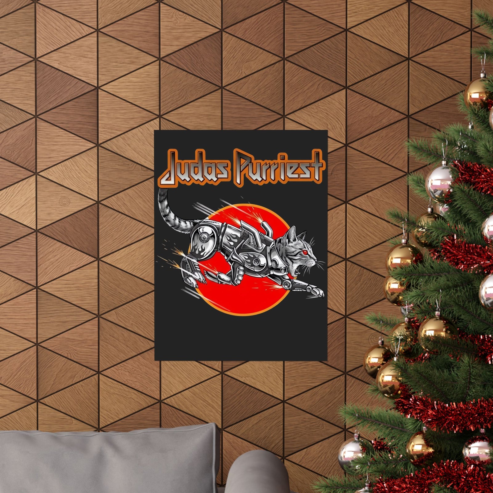 Judas Purriest Cat Graphic Poster