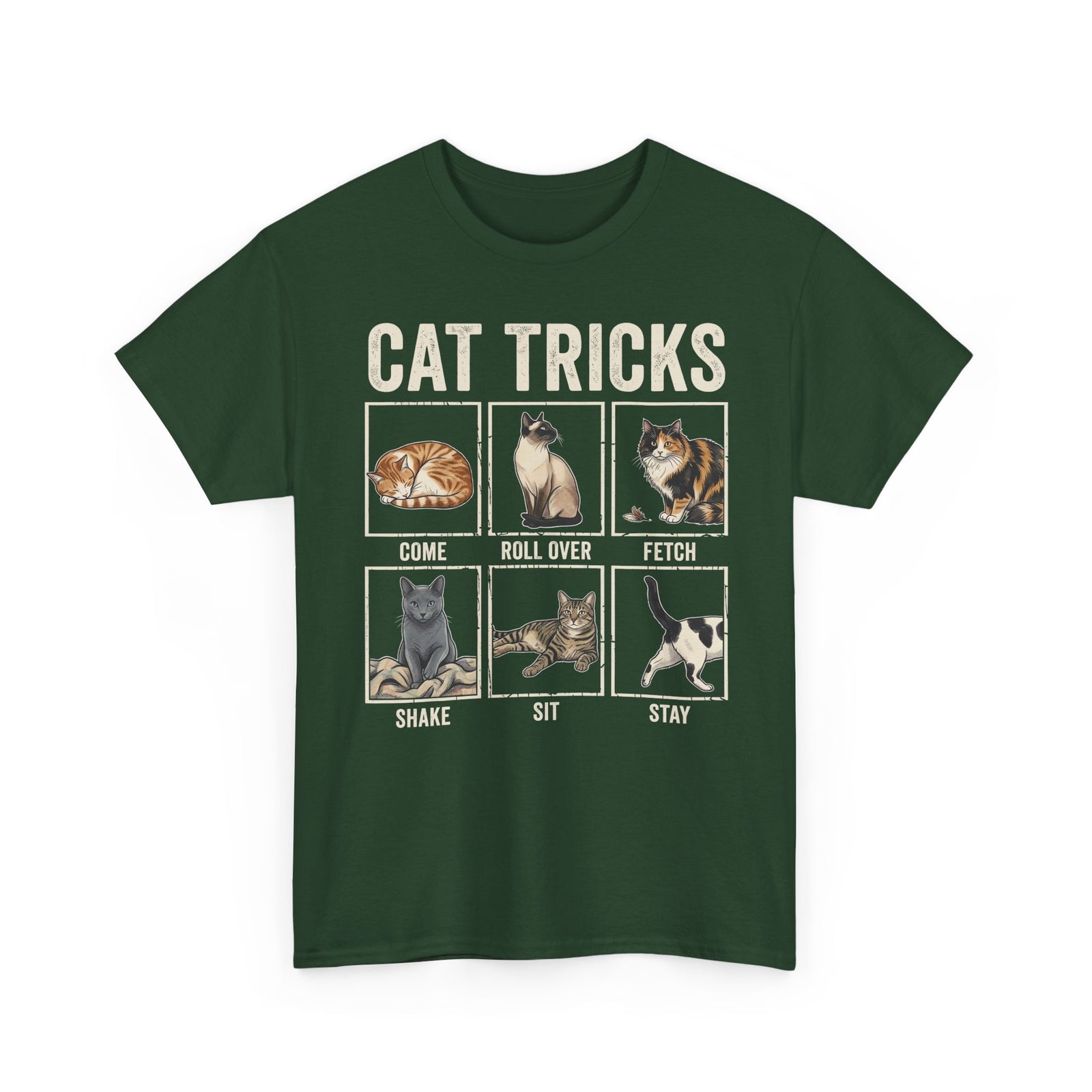 Funny Cat Tricks T-Shirt — Cute Cat Humor Tee