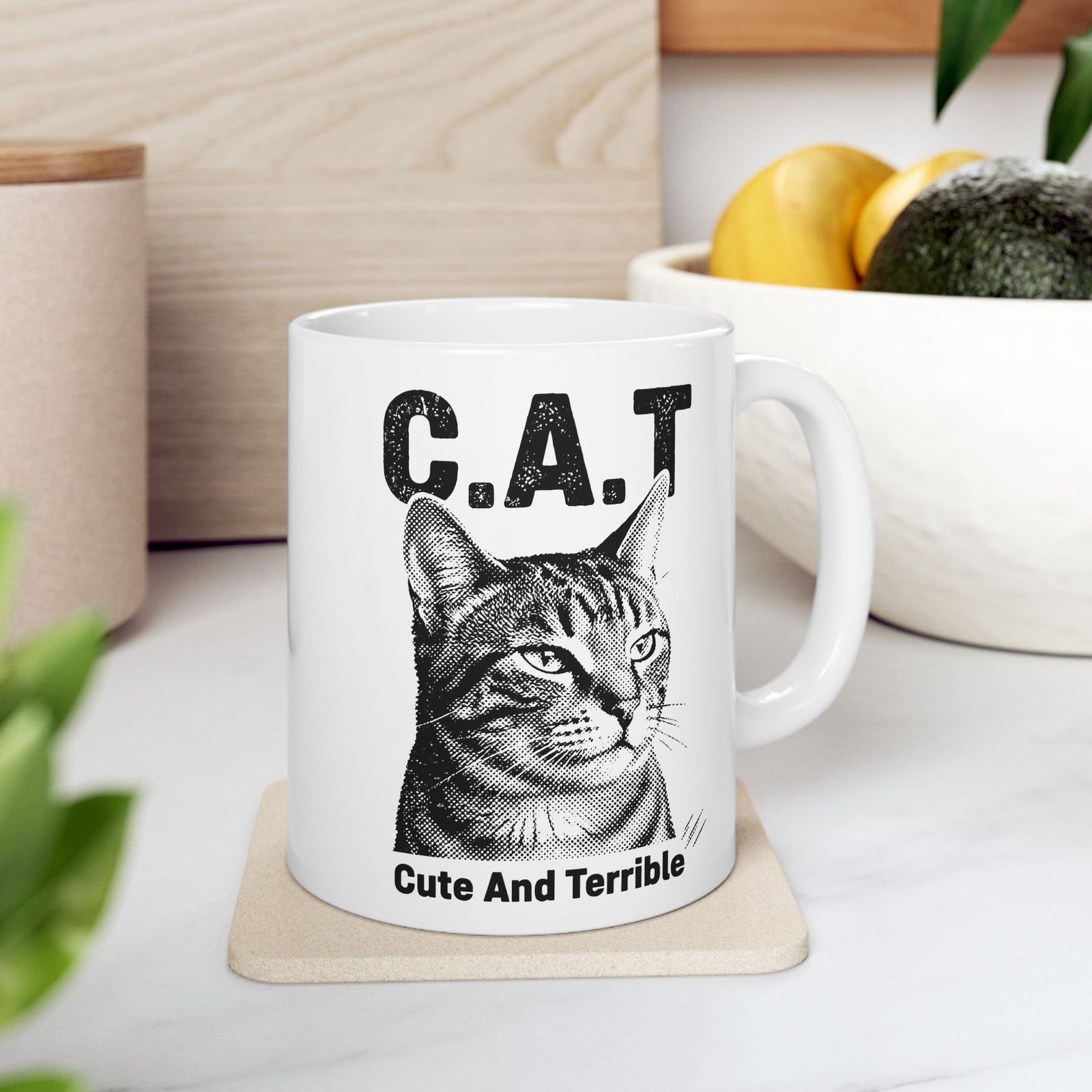 Cute and Terrible Cat Ceramic Mug