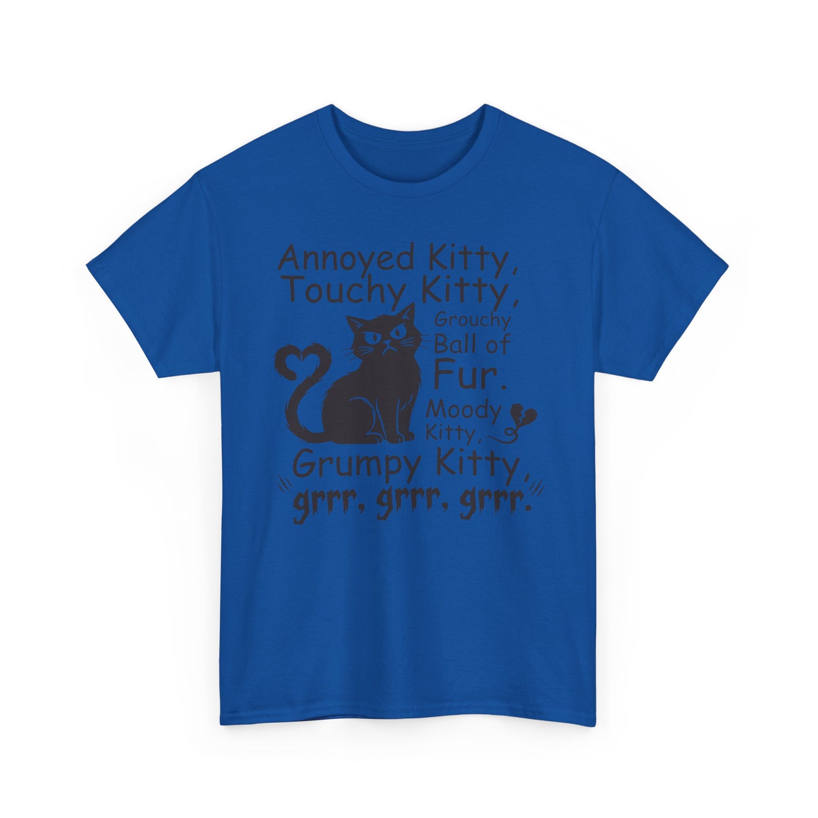 Grouchy Ball of Fur T-Shirt — Annoyed Kitty, Touchy Kitty Graphic Tee
