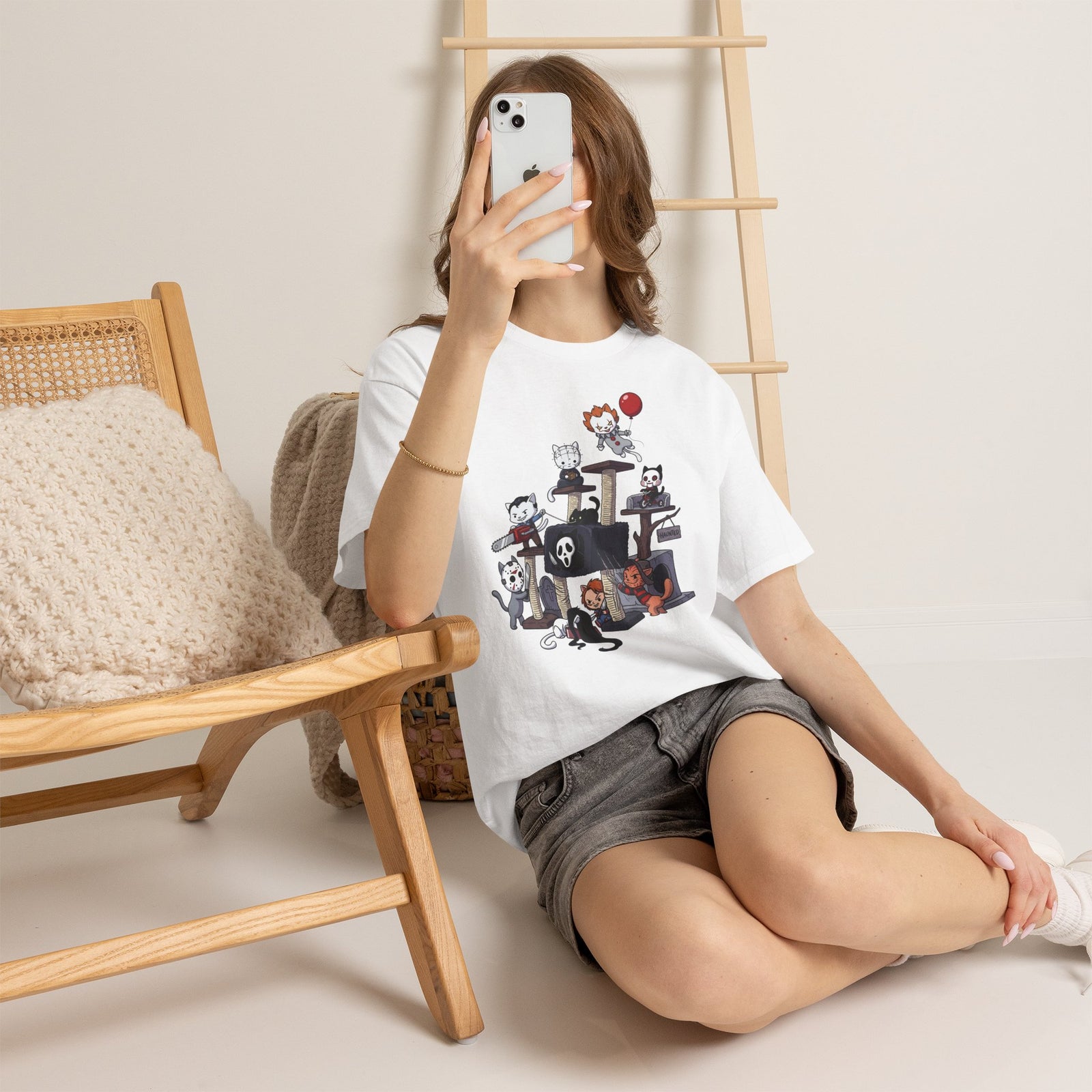 Horror Movie Cats T‑Shirt — Cute Creepy Kitty Playground