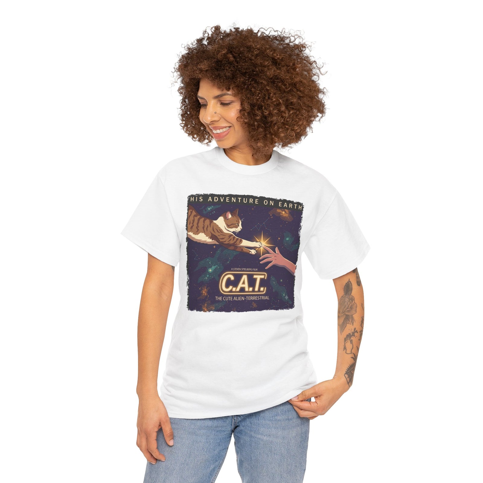 Cat Space Tee — "C.A.T. The Interstellar Traveler" Graphic T-Shirt