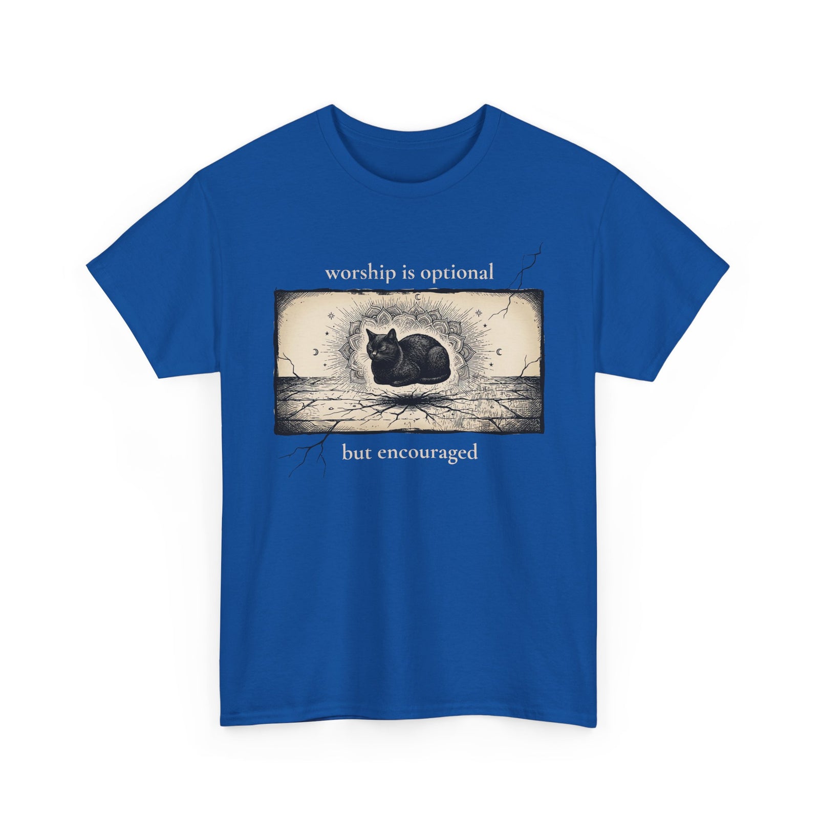 Worship Is Optional But Encouraged Cat T-Shirt