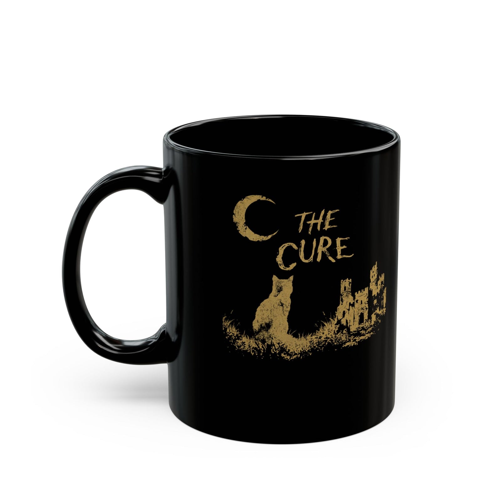 Goth Cat Lover Black Mug — Goth Aesthetic Cat Mug