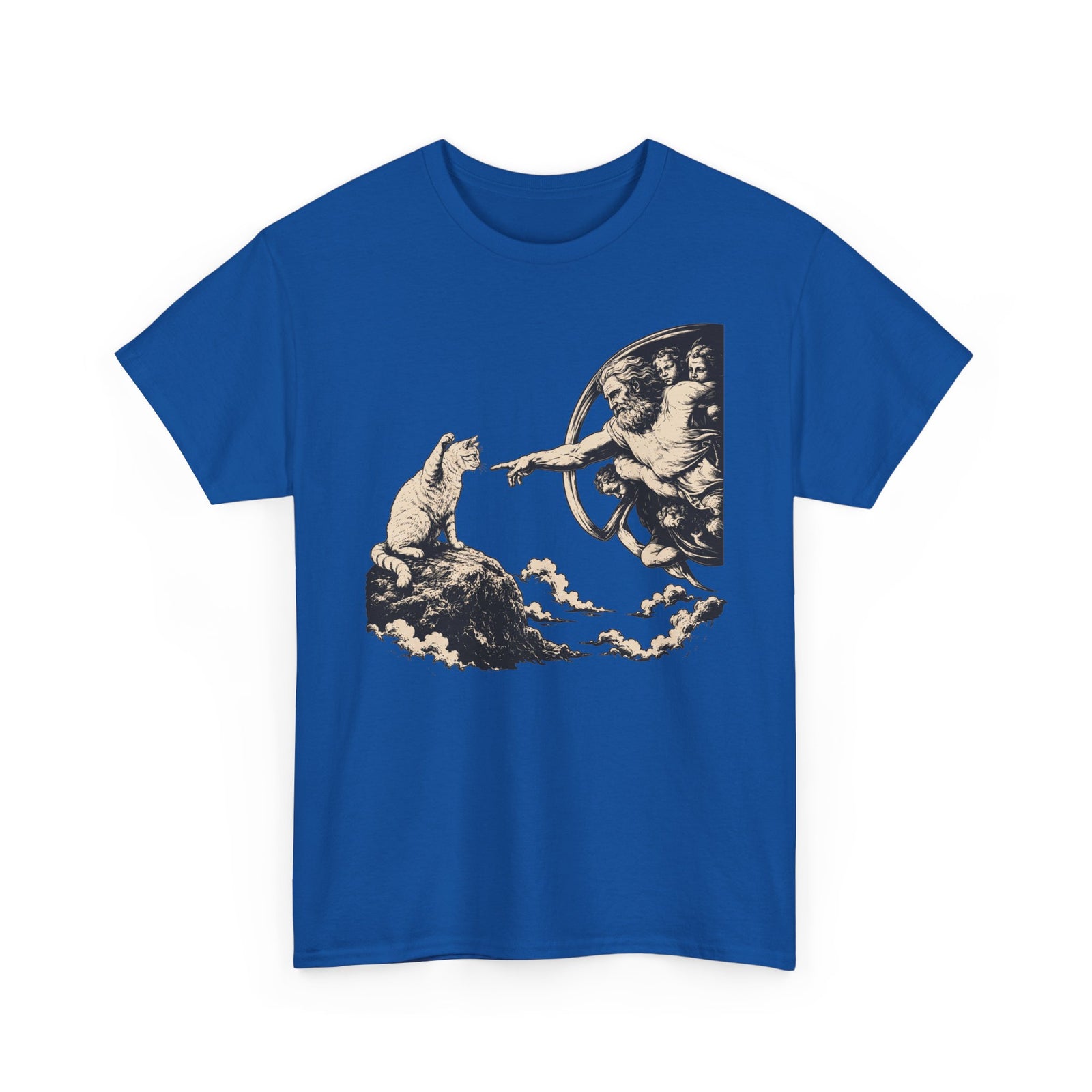 Cat and Creation Tee Vintage Michelangelo-Inspired Puppy Design