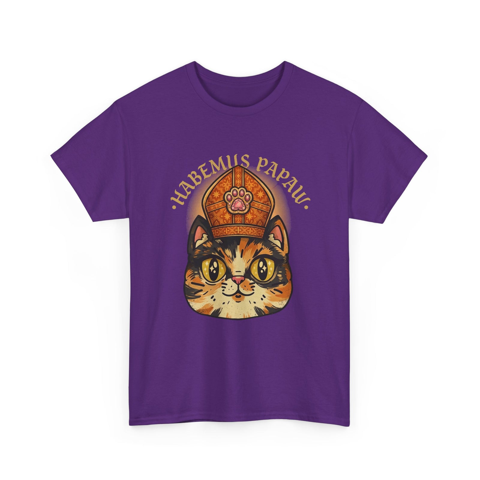 Funny 'Habemus Papaw' Catholic Kitten T-Shirt — Pope Cat Graphic Tee