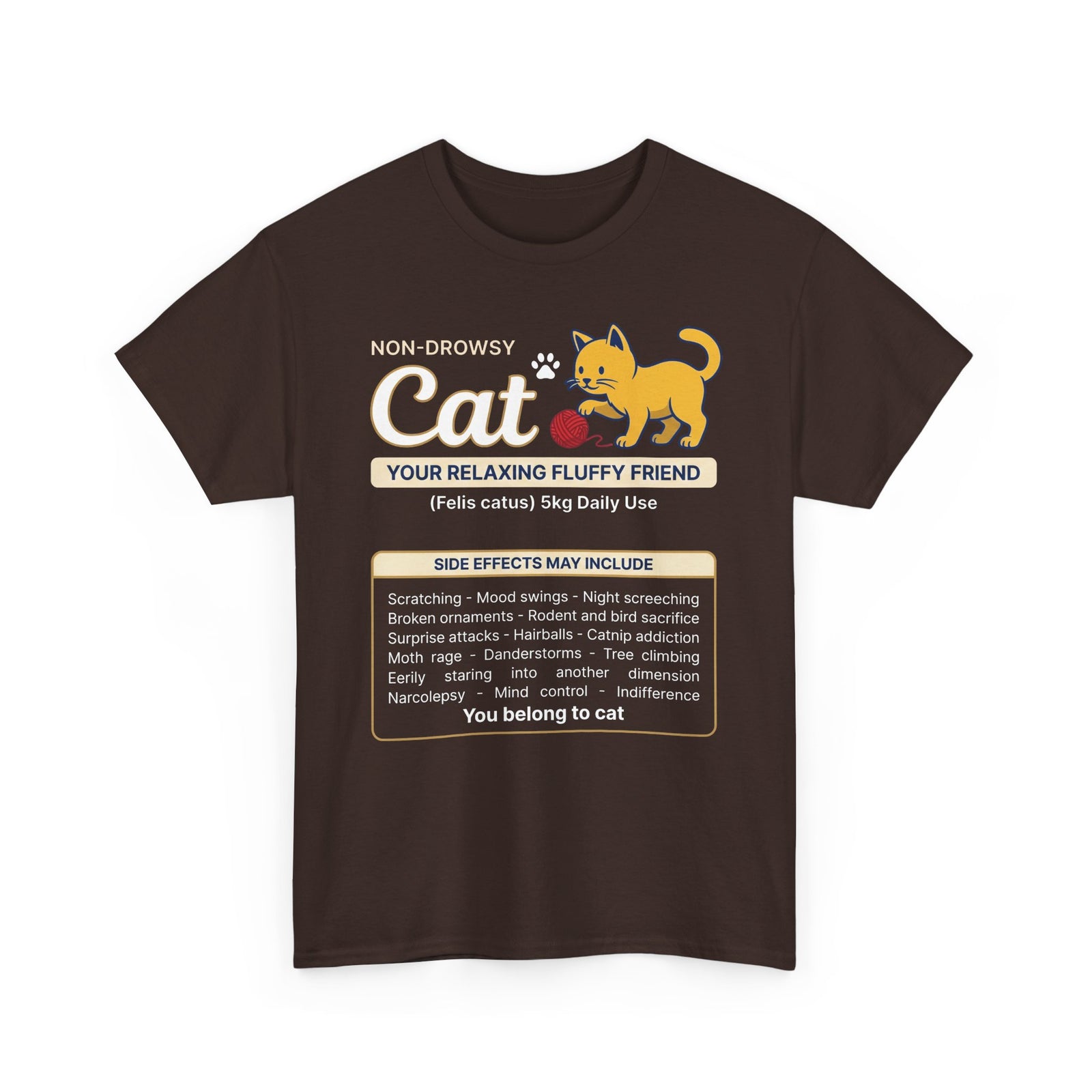 "Non-Drowsy Cat" Funny Prescription Graphic Tee