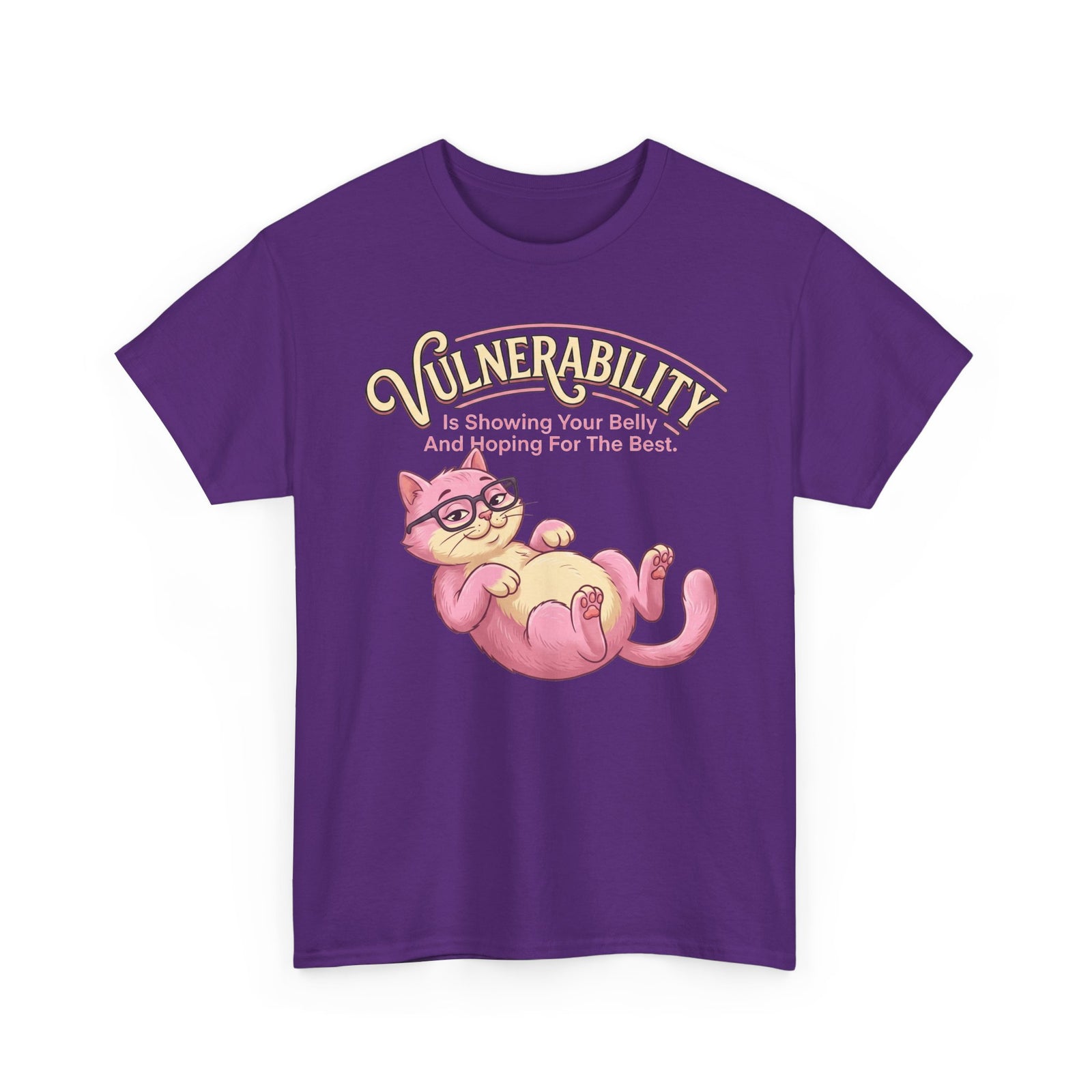 Vulnerability Cat T‑Shirt — "Vulnerability is Showing Your Reality" Cute Self‑Care Tee