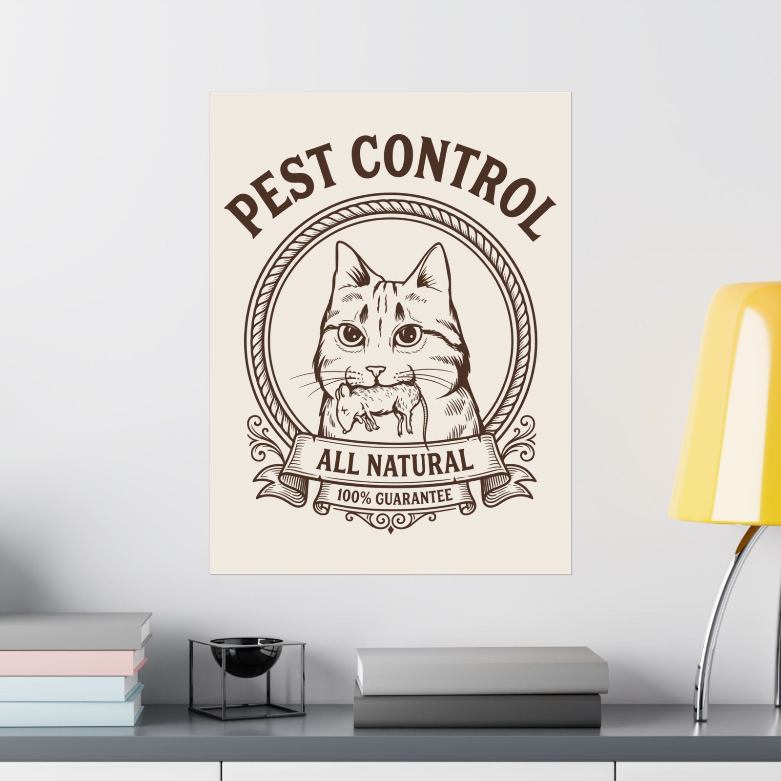 All Natural Pest Control – Funny Cat Poster