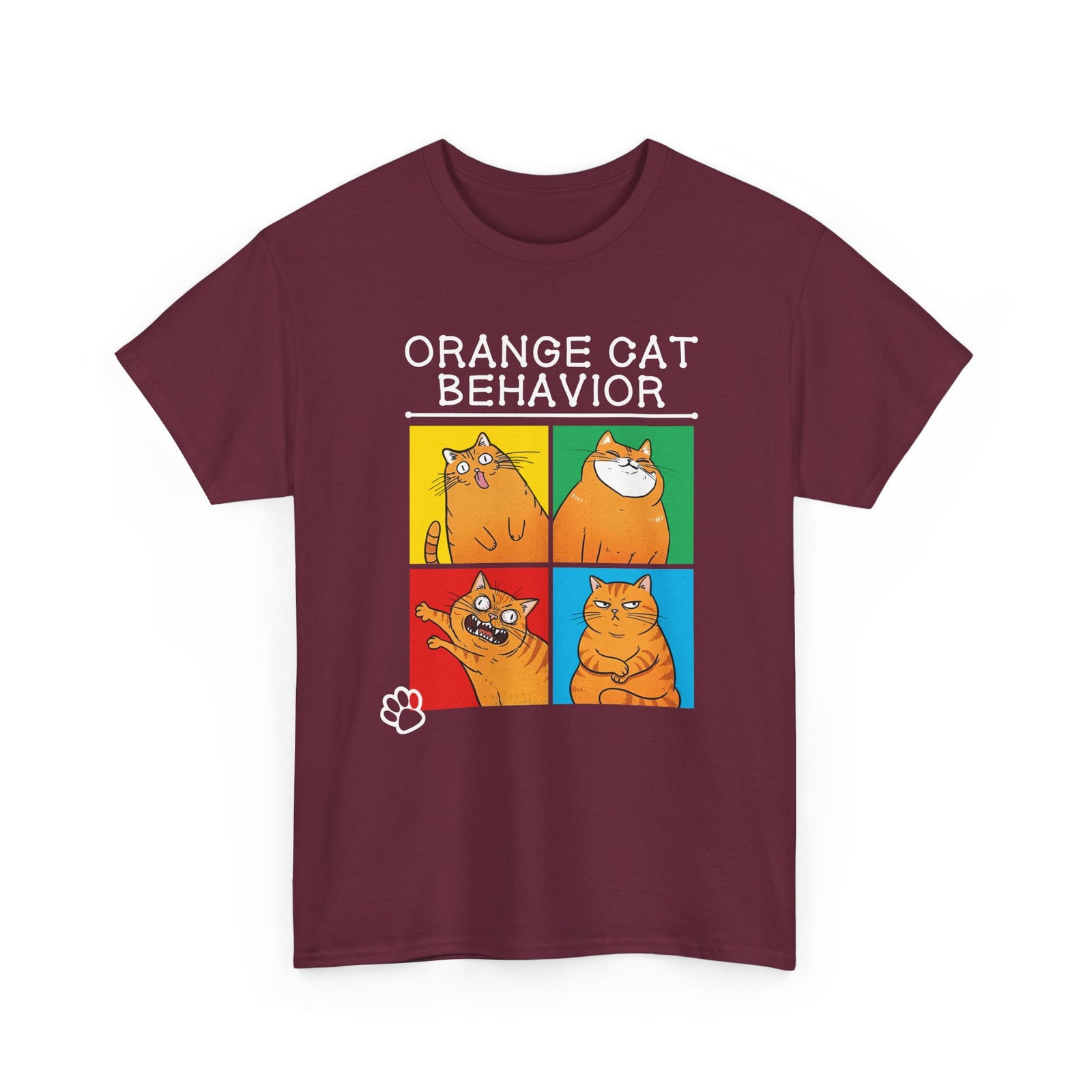 Orange Cat Behavior T-Shirt Funny Cat Lover Tee