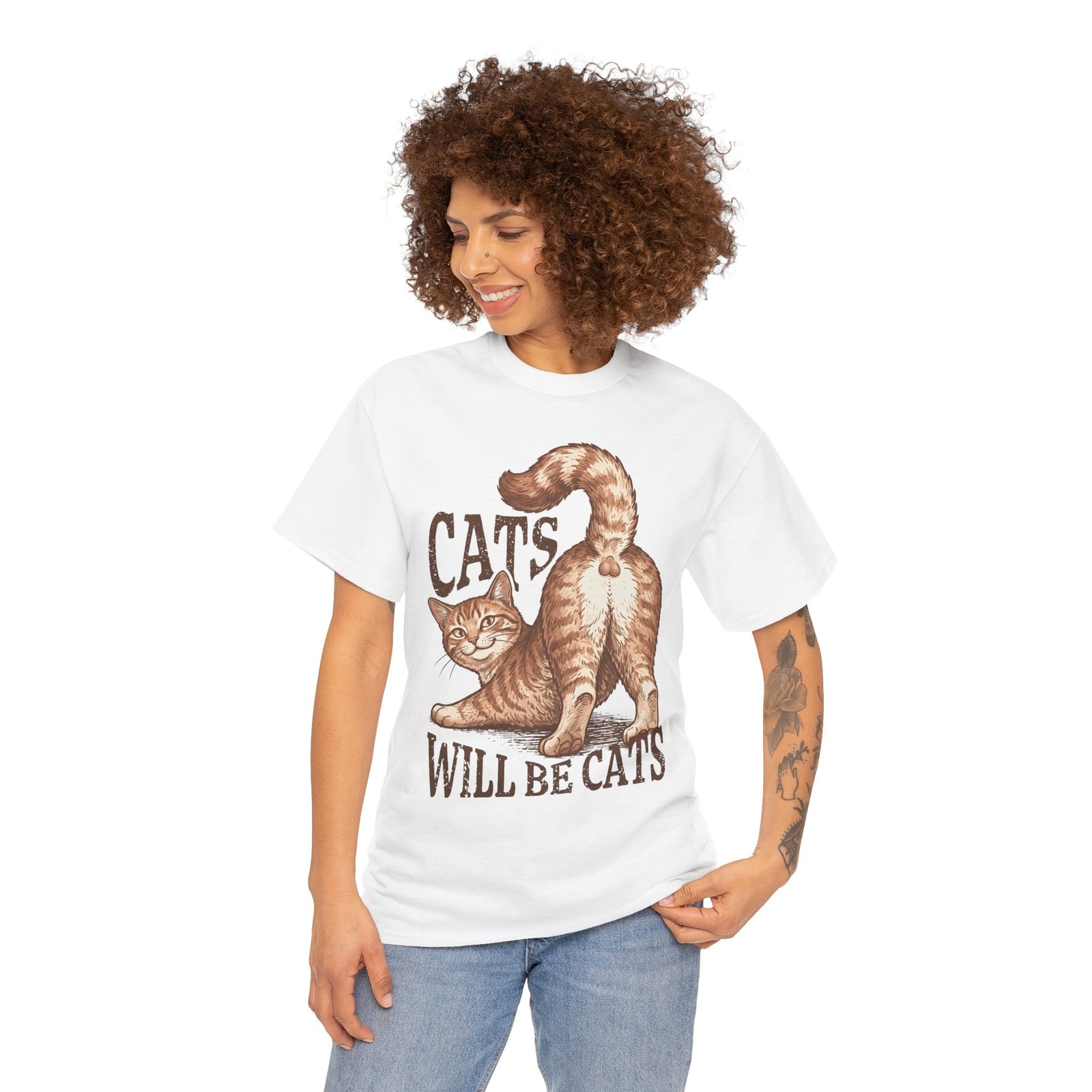 Cats Will Be Cats T-Shirt — Funny Retro Ginger Cat Tee for Cat Lovers