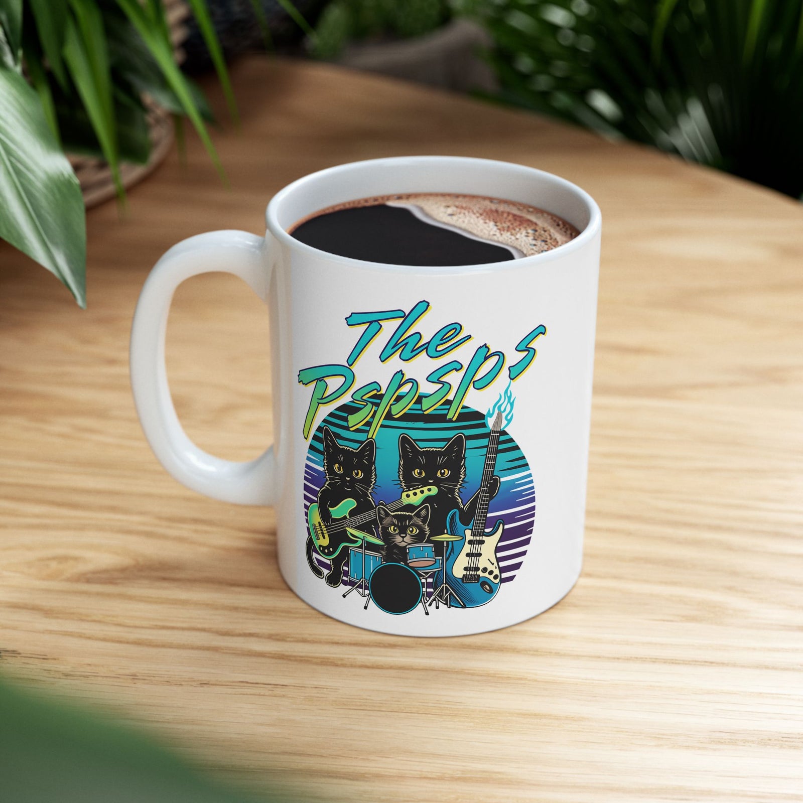 Pspsps Cat Band Ceramic Mug
