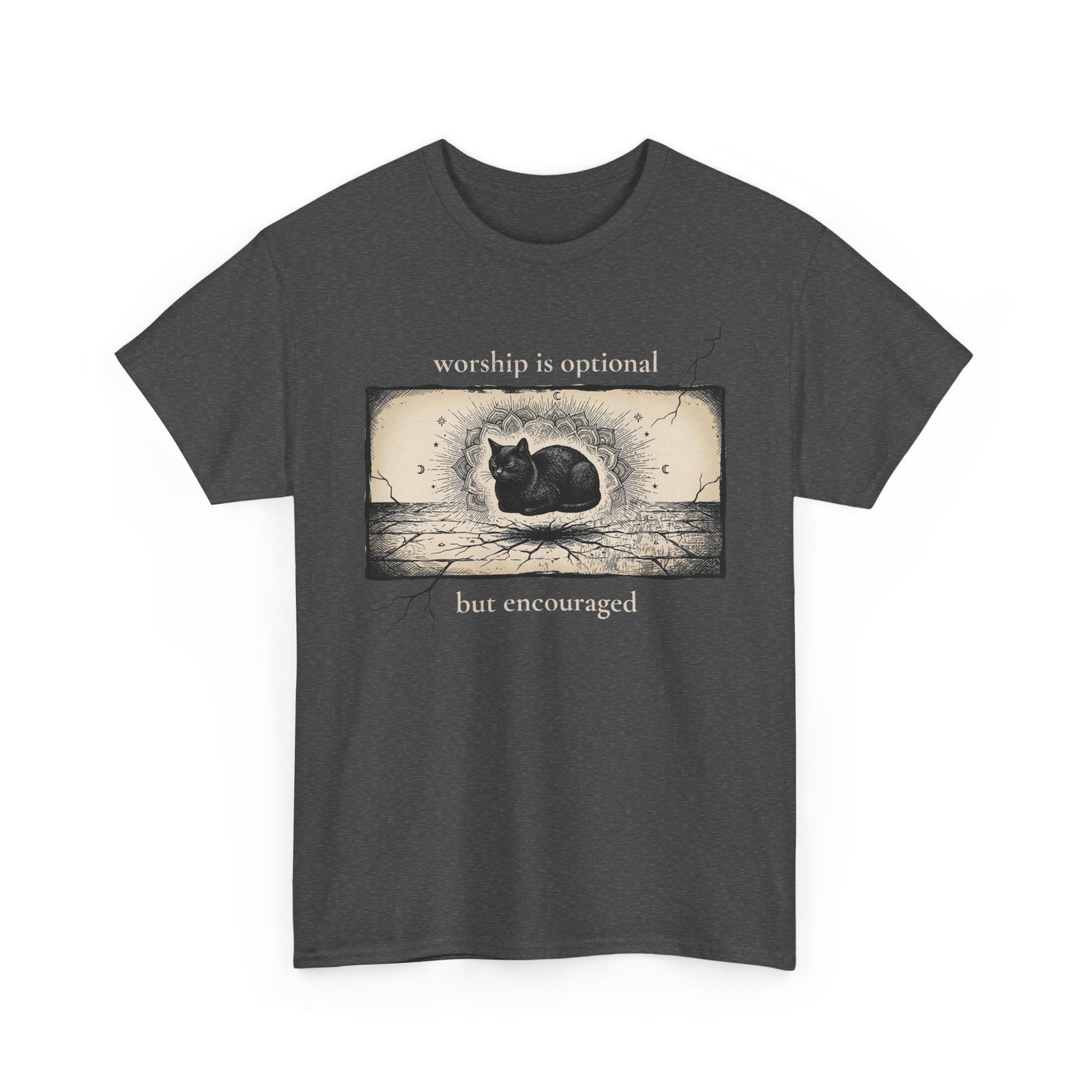 Worship Is Optional But Encouraged Cat T-Shirt